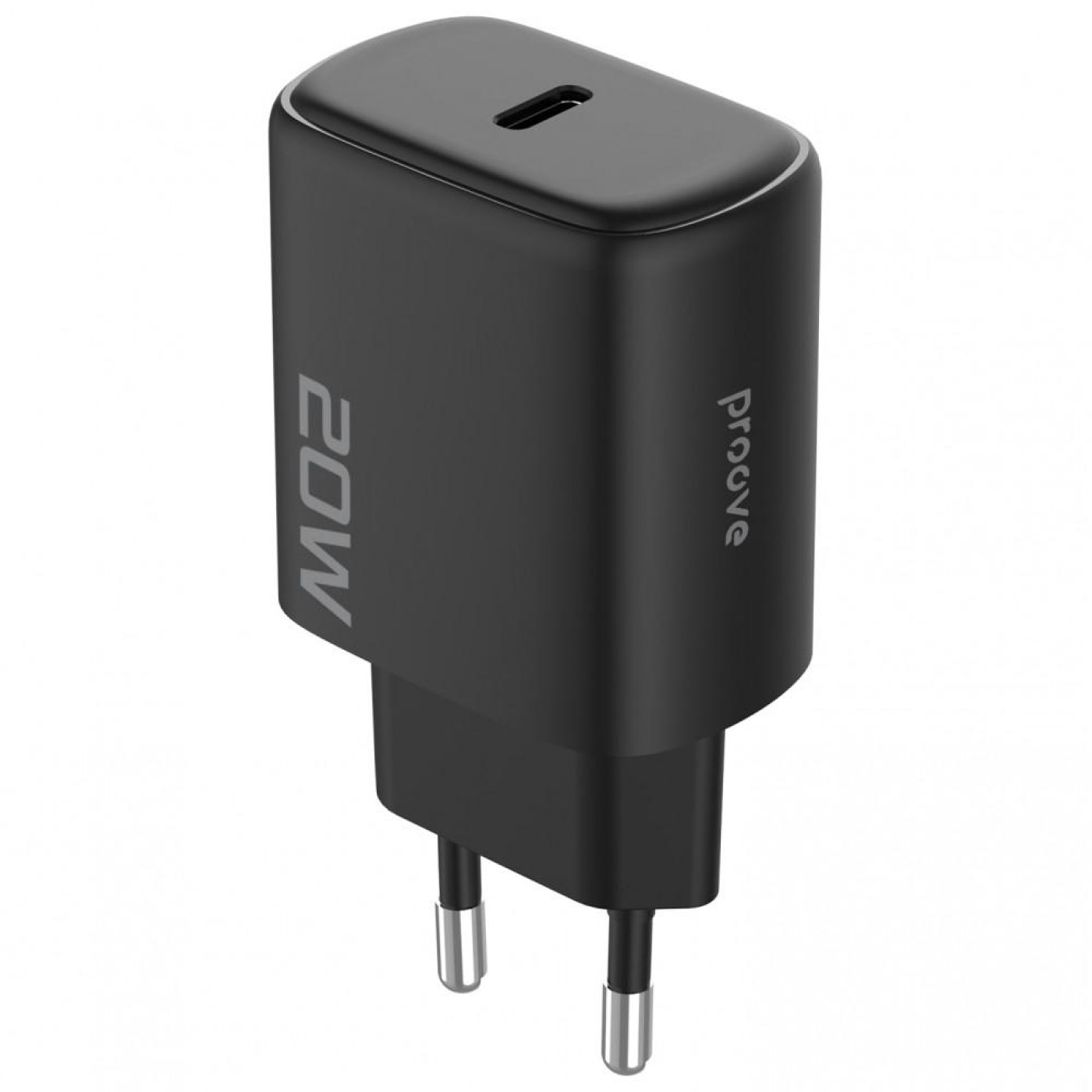 Зарядное устройство Proove Silicone Power 2 20W (Type-C) + Cable Type-C to Lightning (1m) black (WCSP22010001)