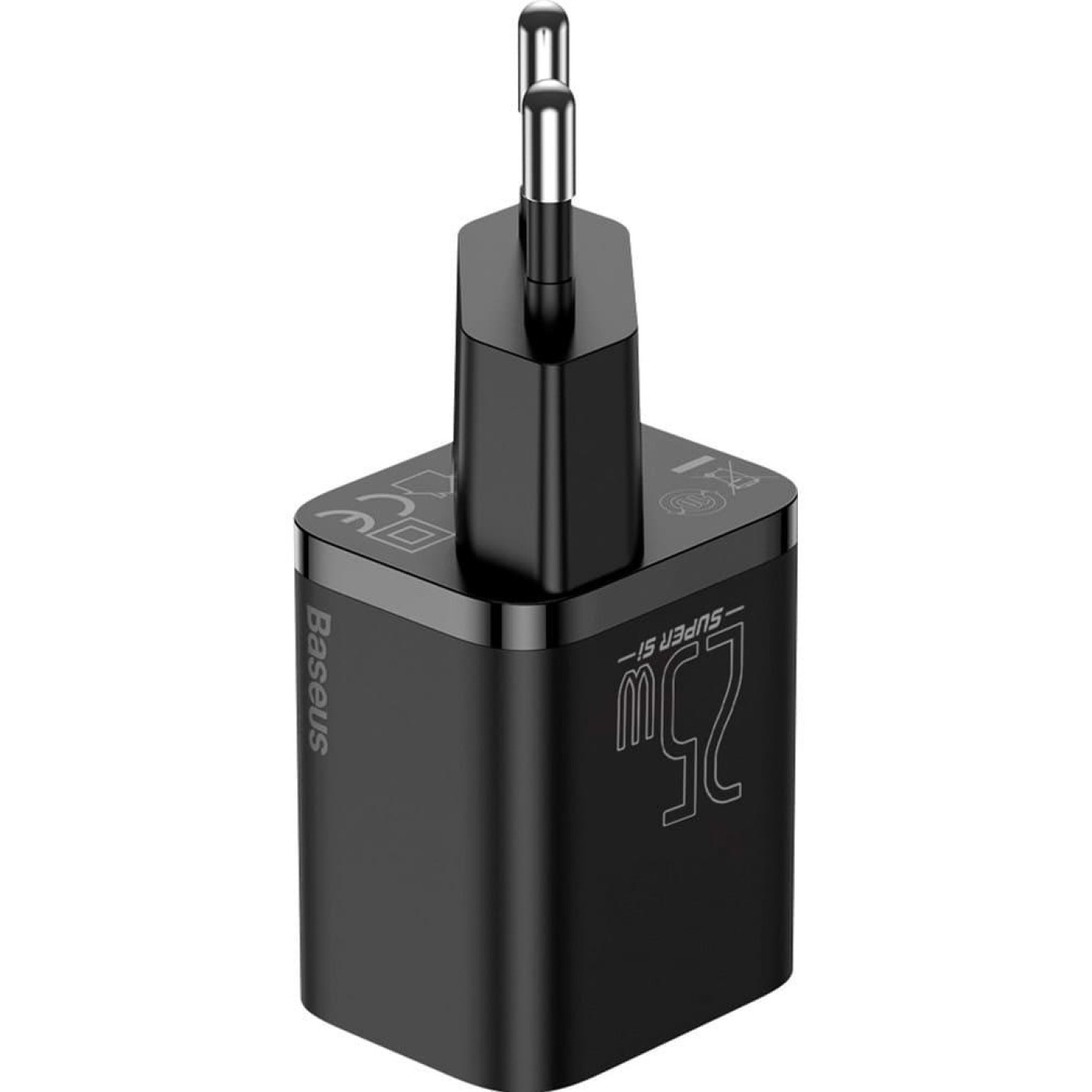 Зарядний пристрій Baseus Super Si Quick Charger 1C (1USB-C) 25W Black + кабель Type-C (TZCCSUP-L01)