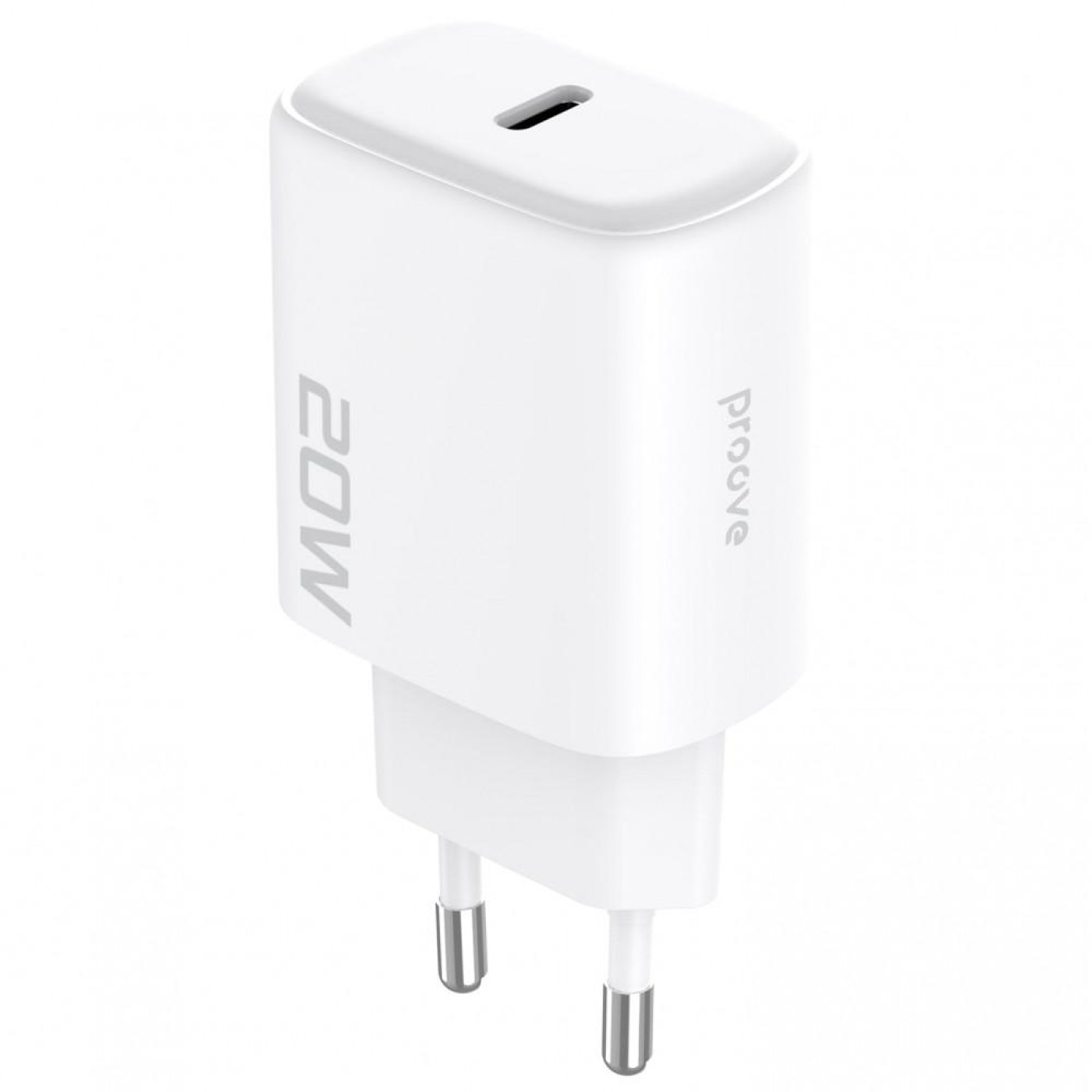 Зарядное устройство Proove Silicone Power 2 20W (Type-C) + Cable Type-C to Lightning (1m) white (WCSP22010002)