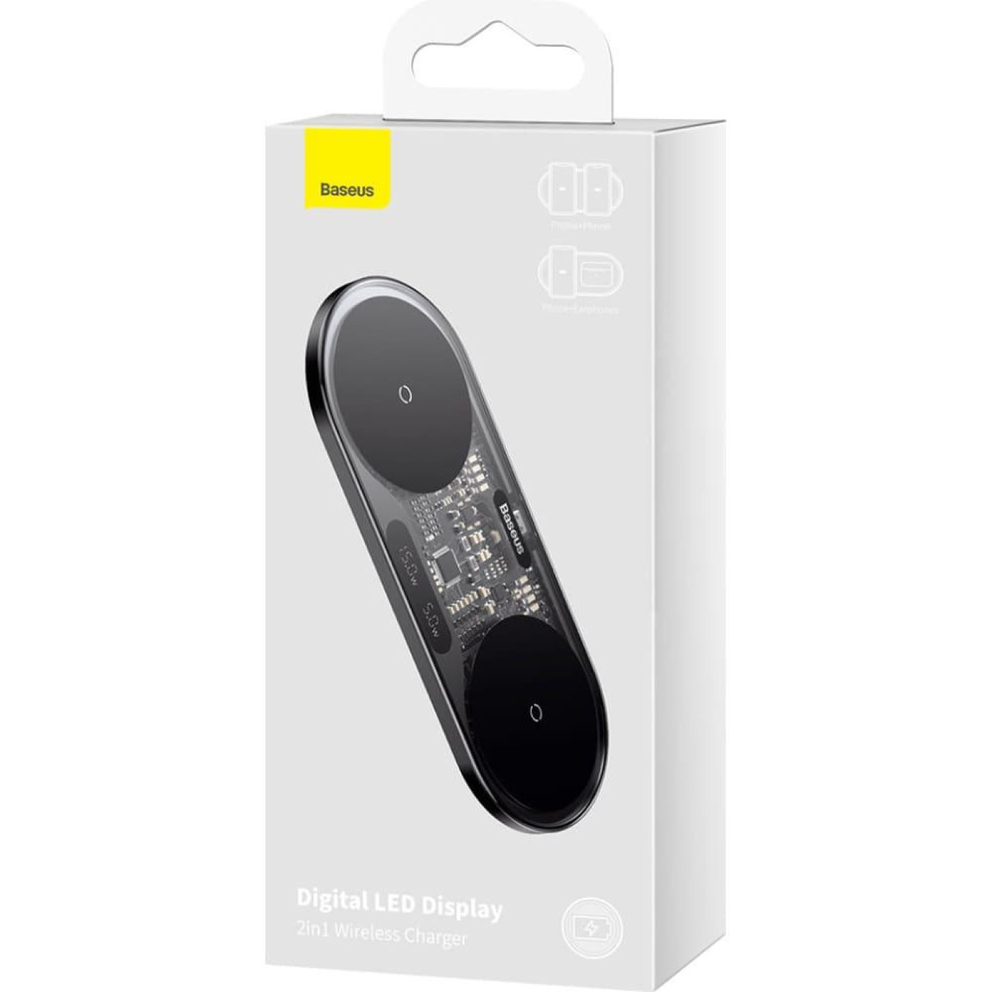 Зарядний пристрій Baseus Digital LED Display 2in1 20W black (WXSX010101)