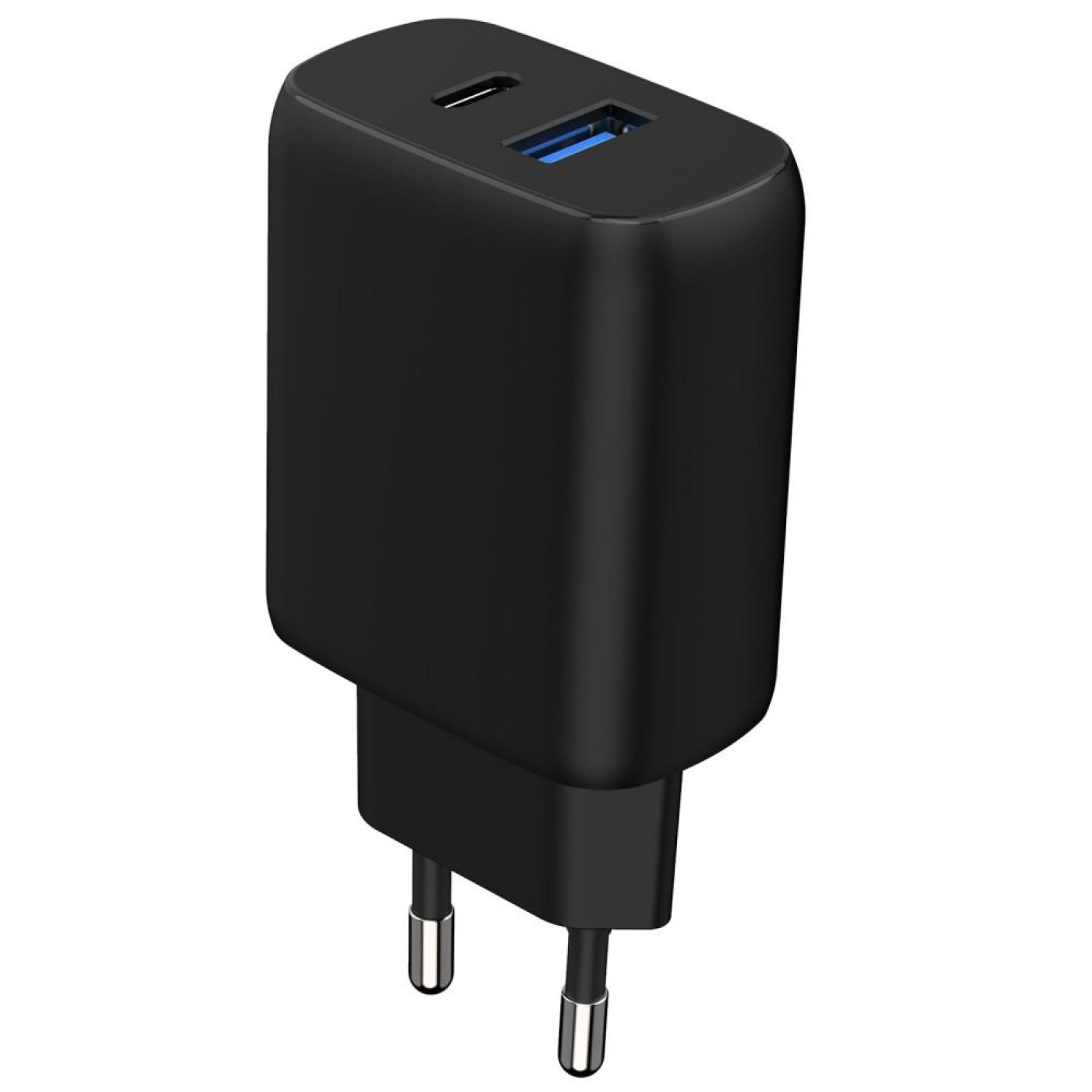 Зарядное устройство Proove Silicone Power 2 30W (Type-C + USB) + Cable Type-C to Type-C (1m) black (WCSP23011001)