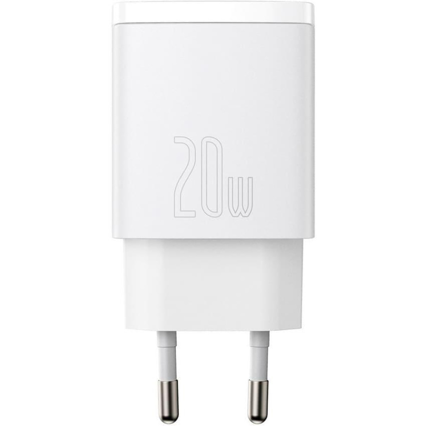 Зарядний пристрій Baseus Compact Quick Charger 20W QC+ PD (1Type-C + 1USB) white (CCXJ-B02)