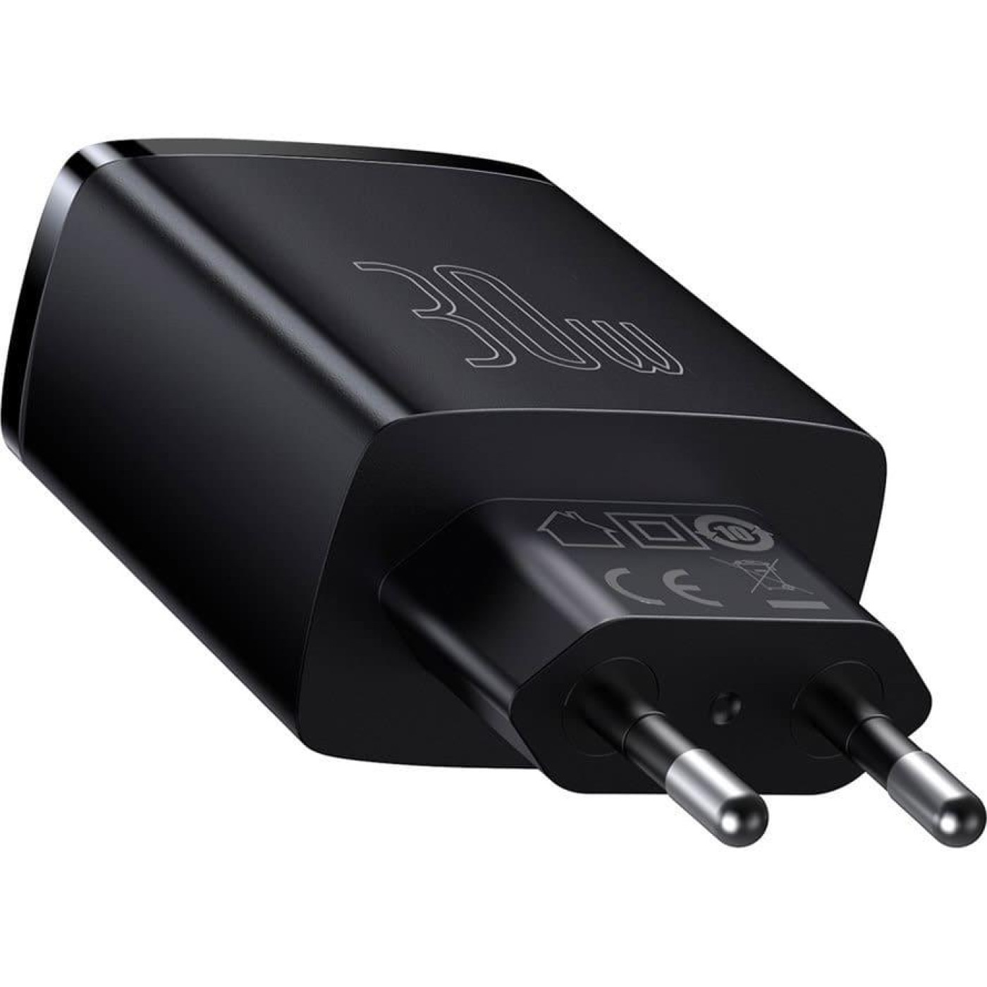 Зарядний пристрій Baseus Compact Quick Charger 30W QC+ PD (1Type-C + 2USB) black (CCXJ-E01)