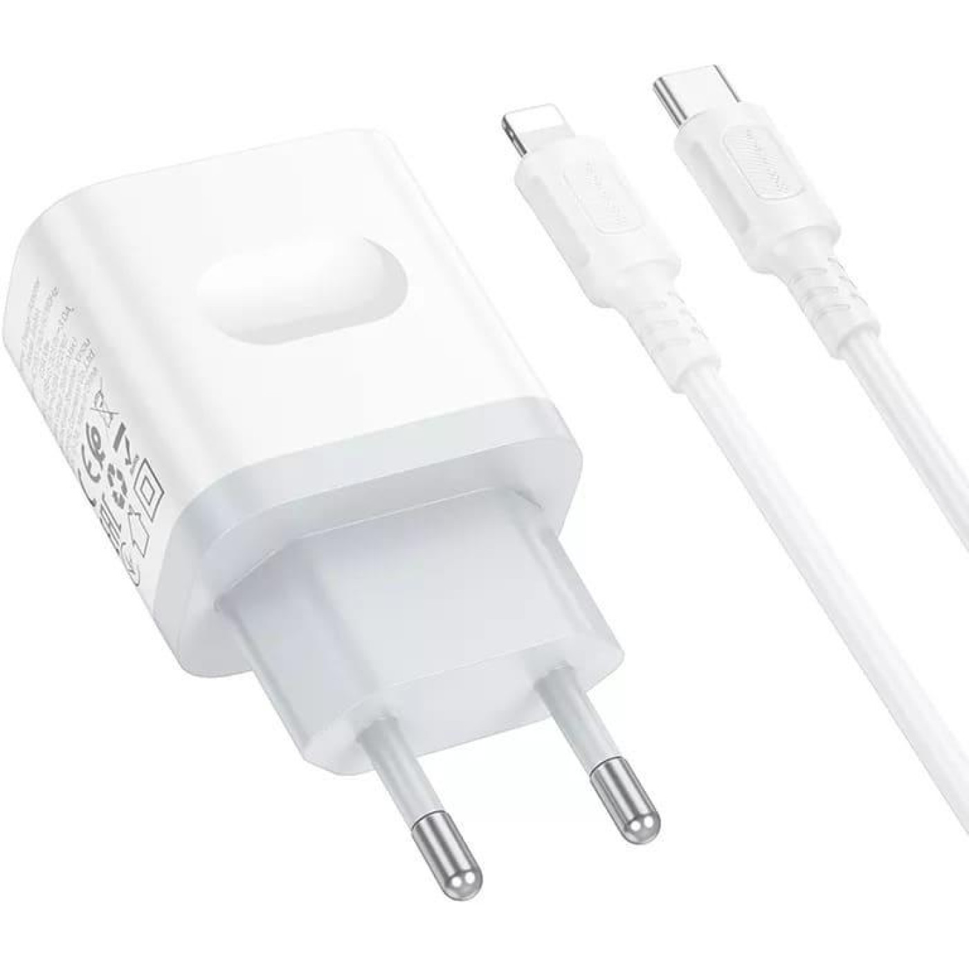 Зарядное устройство Borofone BA99A Breeze single port PD20W charger set(C to iP) White (6941991121364)