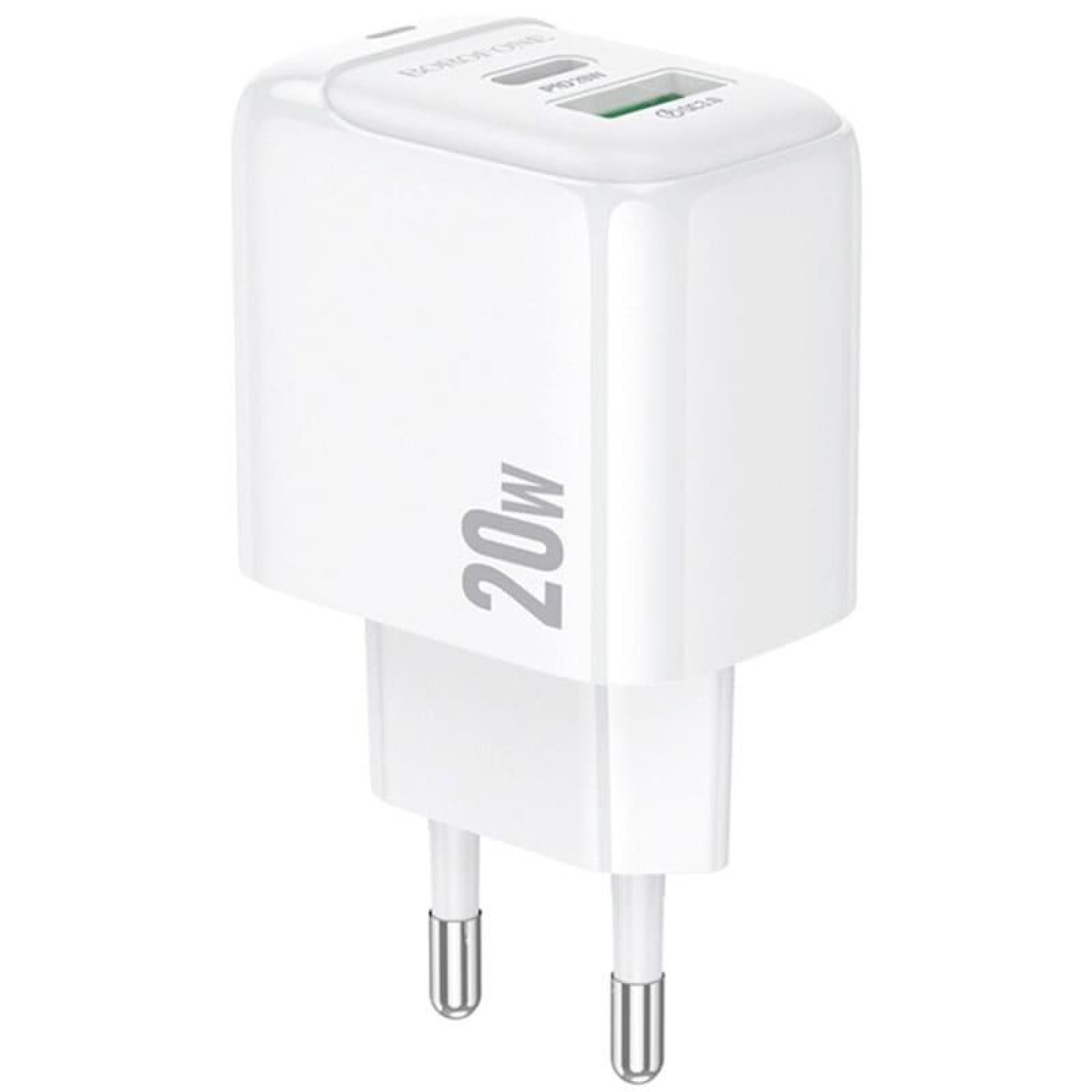 Зарядное устройство Borofone BAS44A Potential PD20W+QC3.0 charger(EU) White (6941991113840)