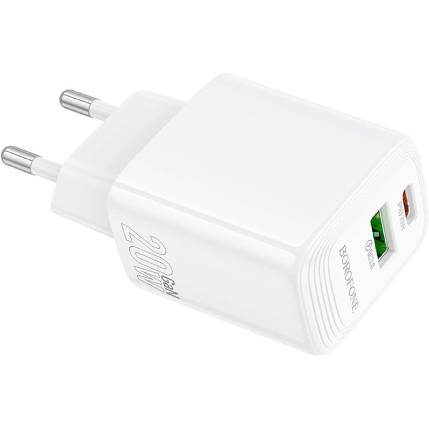 Зарядное устройство Borofone BN27 Fuente PD20W+QC3.0 charger (EU) White (6941991120268)