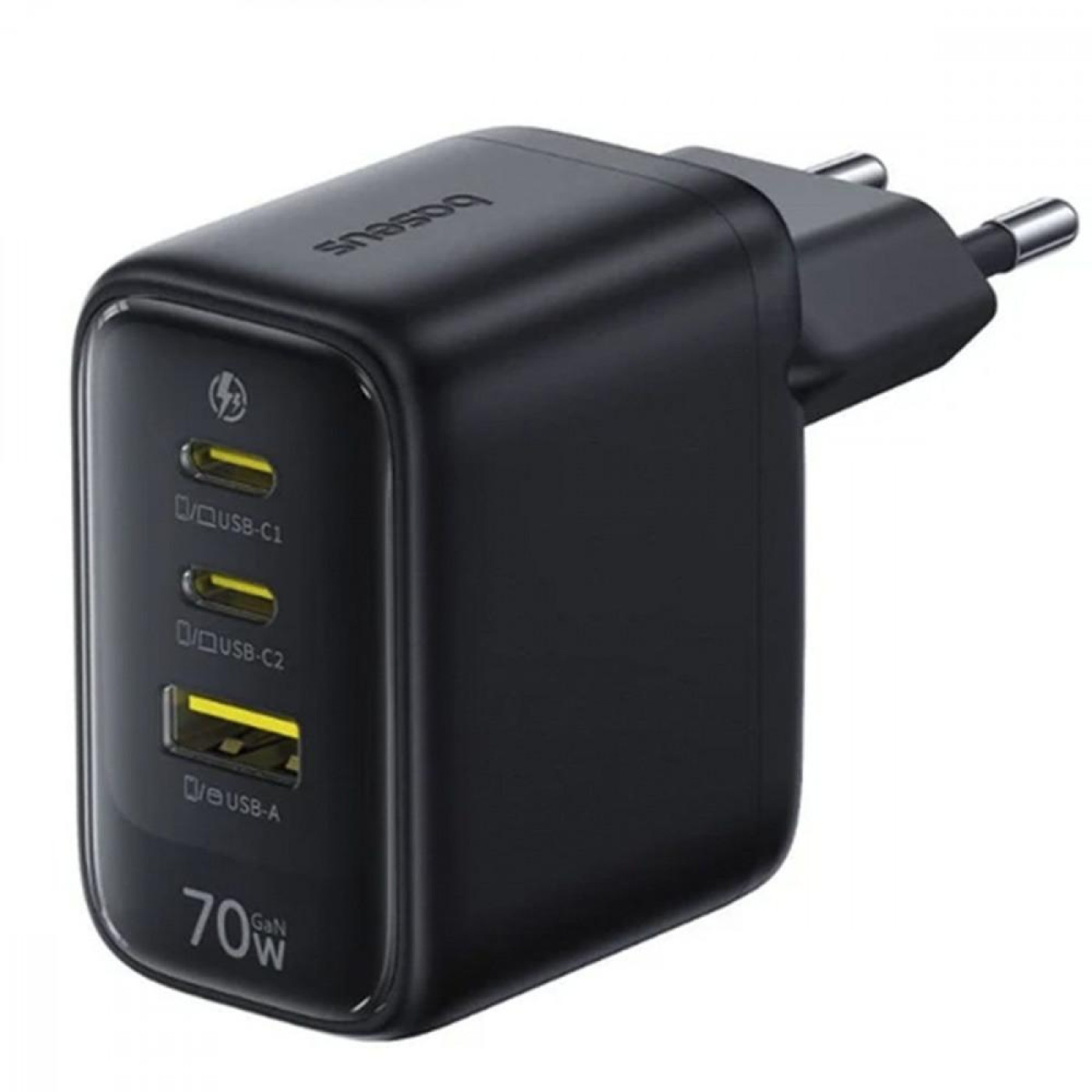 Зарядное устройство Baseus EnerFill FE22 70W (2*Type-C+USB) black (E0123500)