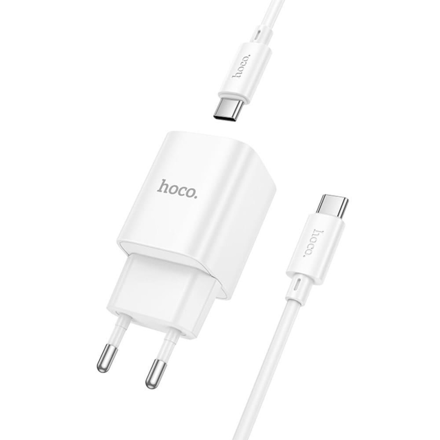 Зарядное устройство Hoco C149A Charm PD30W+QC3.0 charger set (C to C)(EU) White (6942007630351)