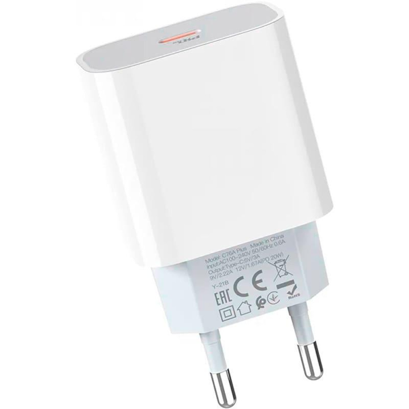 Зарядное устройство Hoco C76A Plus Speed source PD20W charger White (6931474746917)
