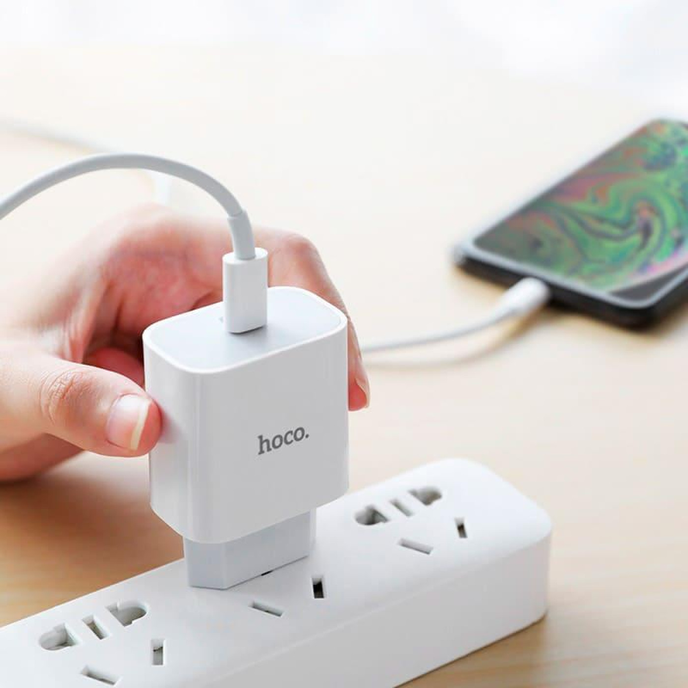 Зарядное устройство Hoco C76A Plus Speed source PD20W charger White (6931474746917)