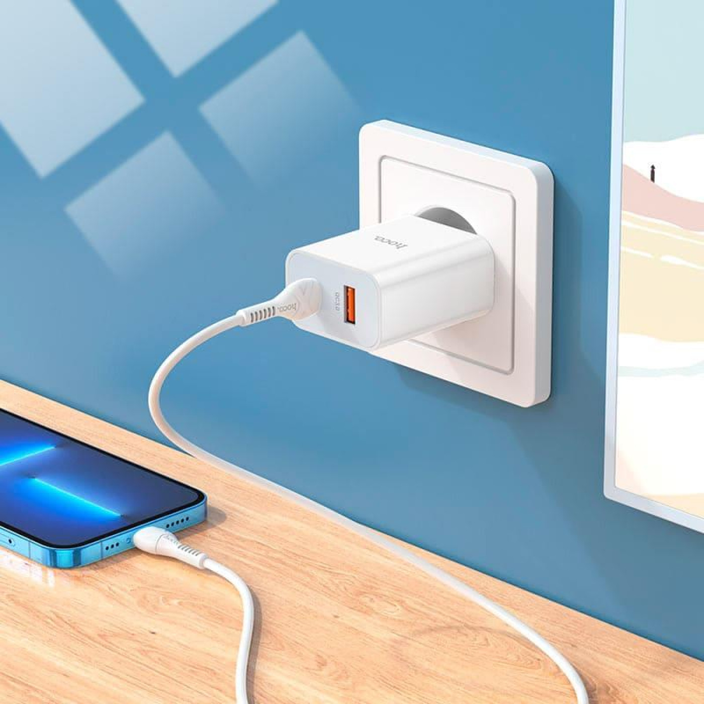 Зарядное устройство Hoco C97A PD20W+QC3.0 charger White (6931474766076)