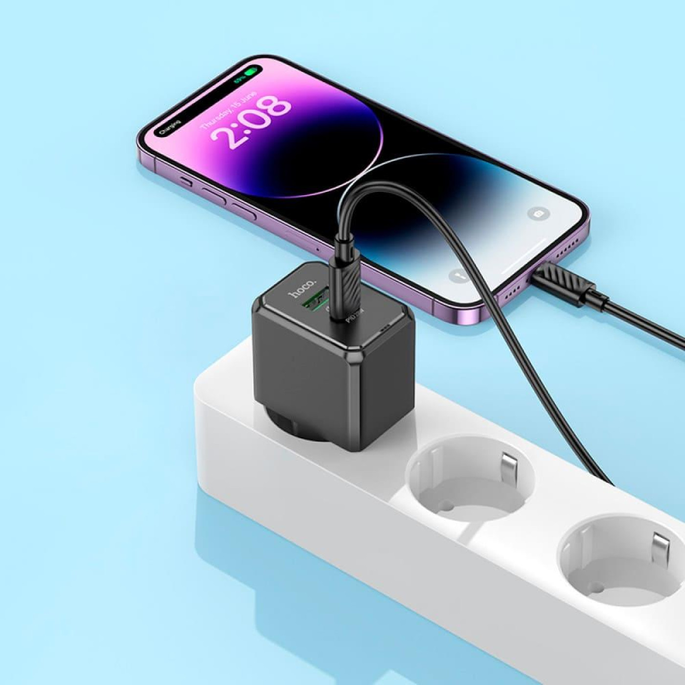 Зарядное устройство Hoco CS14A Ocean PD20W+QC3.0 charger Black (6942007603898)