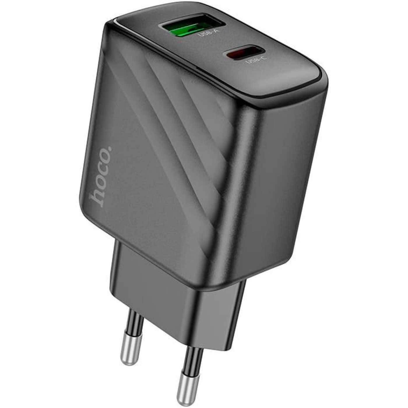 Зарядное устройство Hoco CS23A Sunlight dual port PD30W+QC3.0 charger Black (6942007609944)