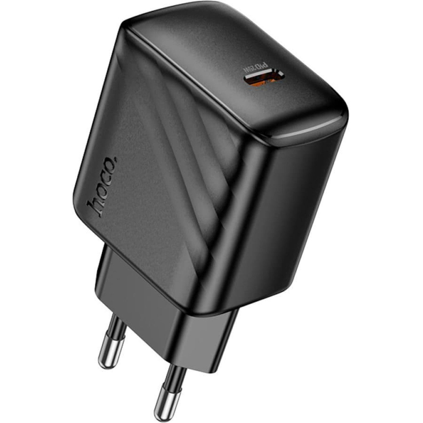 Зарядное устройство Hoco CS24A Puerto single-port PD25W charger (EU) Black (6942007639750)