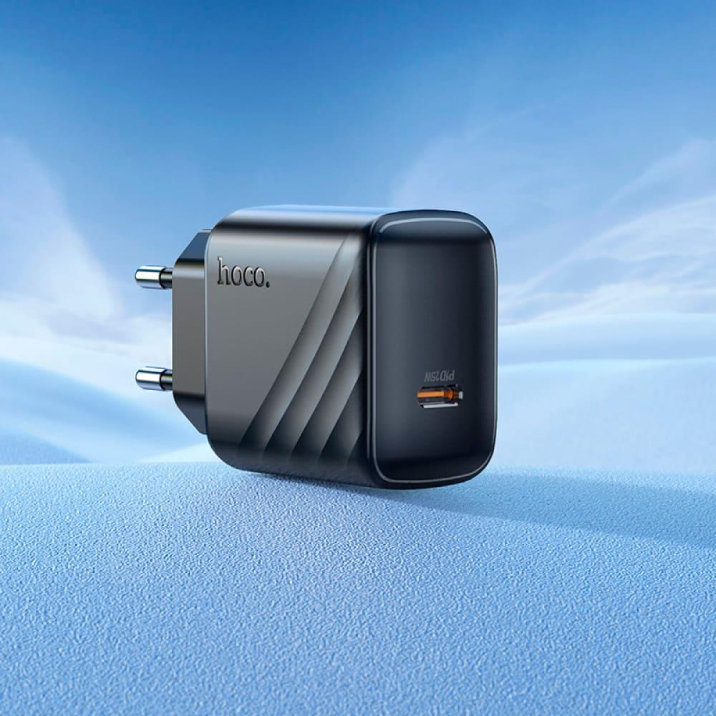 Зарядное устройство Hoco CS24A Puerto single-port PD25W charger (EU) Black (6942007639750)