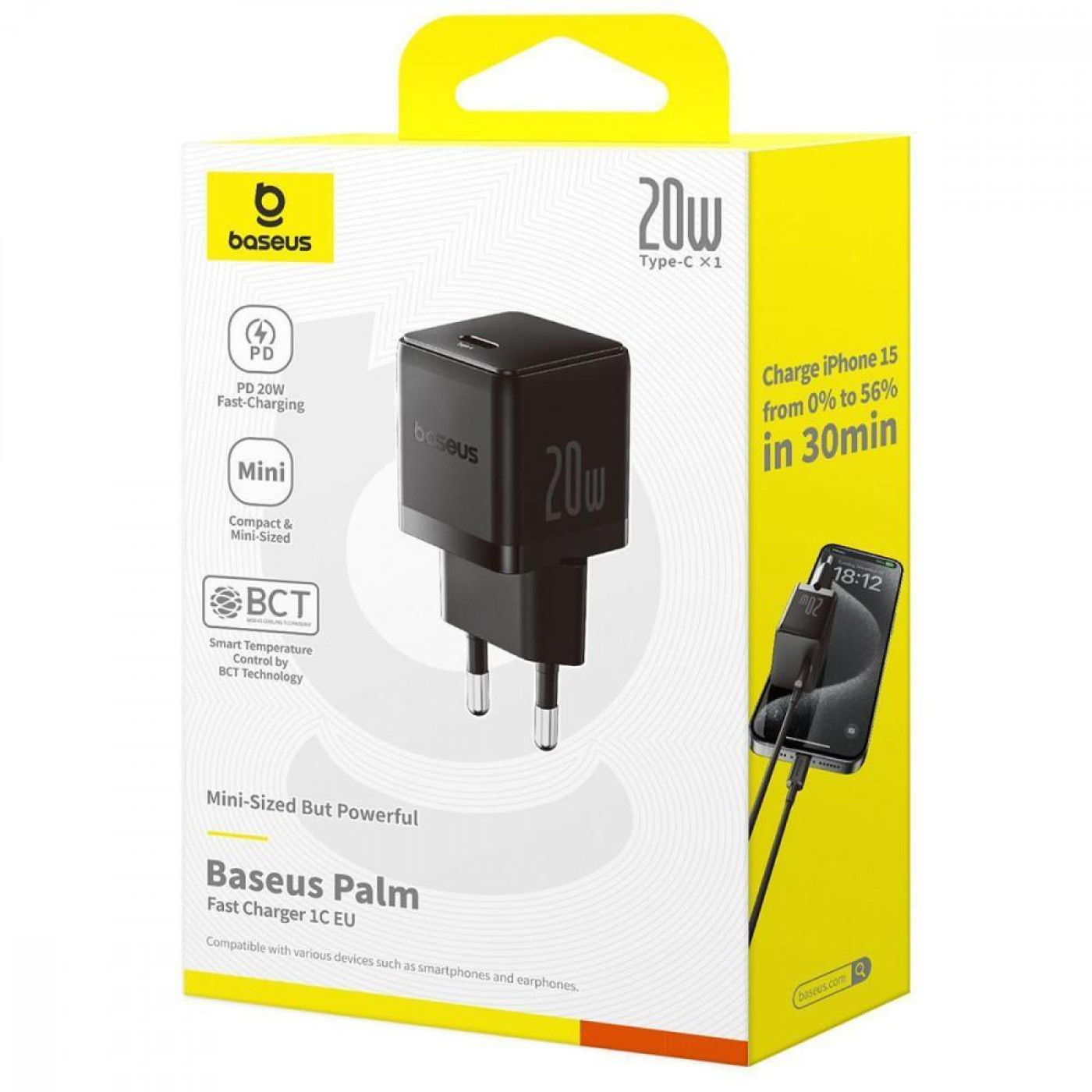 Зарядное устройство Baseus Palm Fast Charger 20W ( Type-C ) black (P10111602113-00)