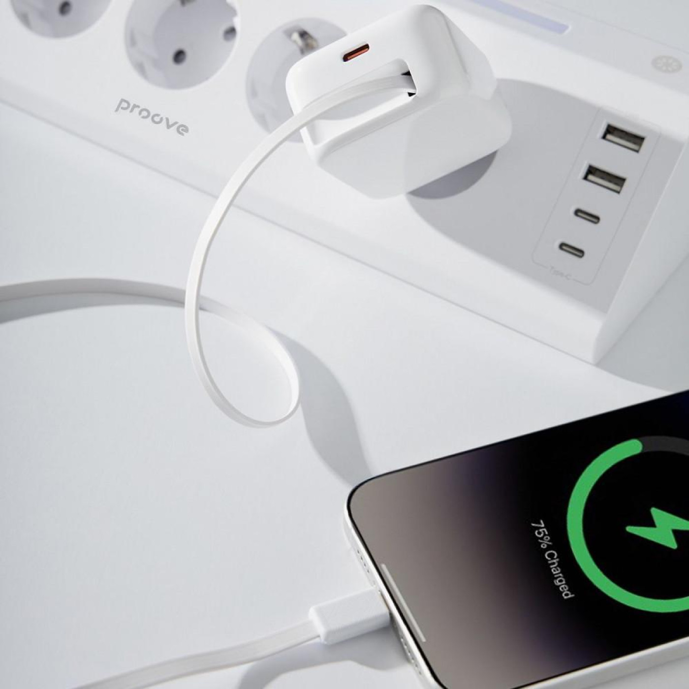 Зарядное устройство Proove Fixtape GaN (Type-C) 30W white (WCFP30010202)