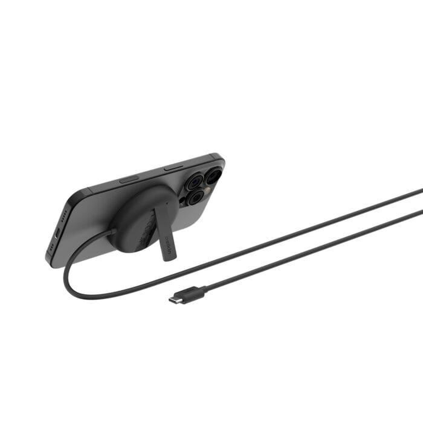 Зарядний пристрій Belkin UltraCharge Magnetic Kickstand 15Вт, чорний (WIA011HQBK)