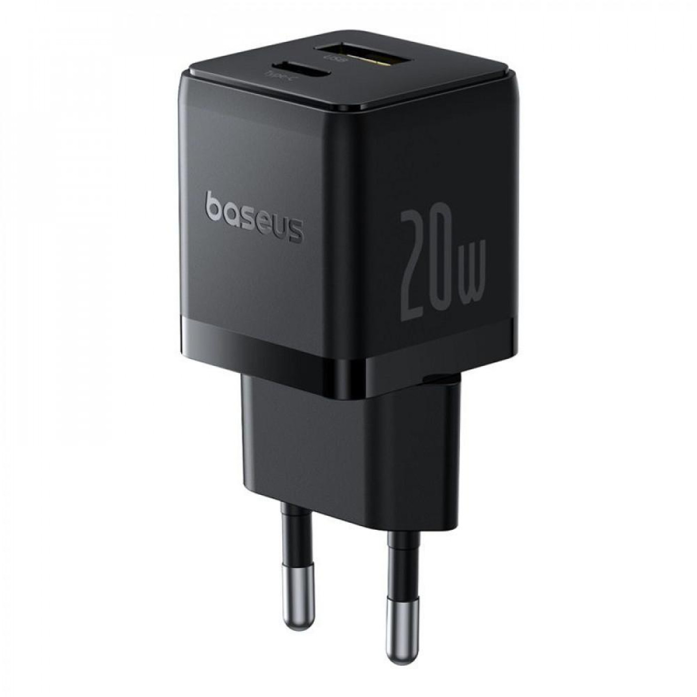 Зарядное устройство Baseus Palm Fast Charger 20W (Type-C + USB) 20W + Кабель Type-C to Type-C 60W (1m) black (P10111608113-01)