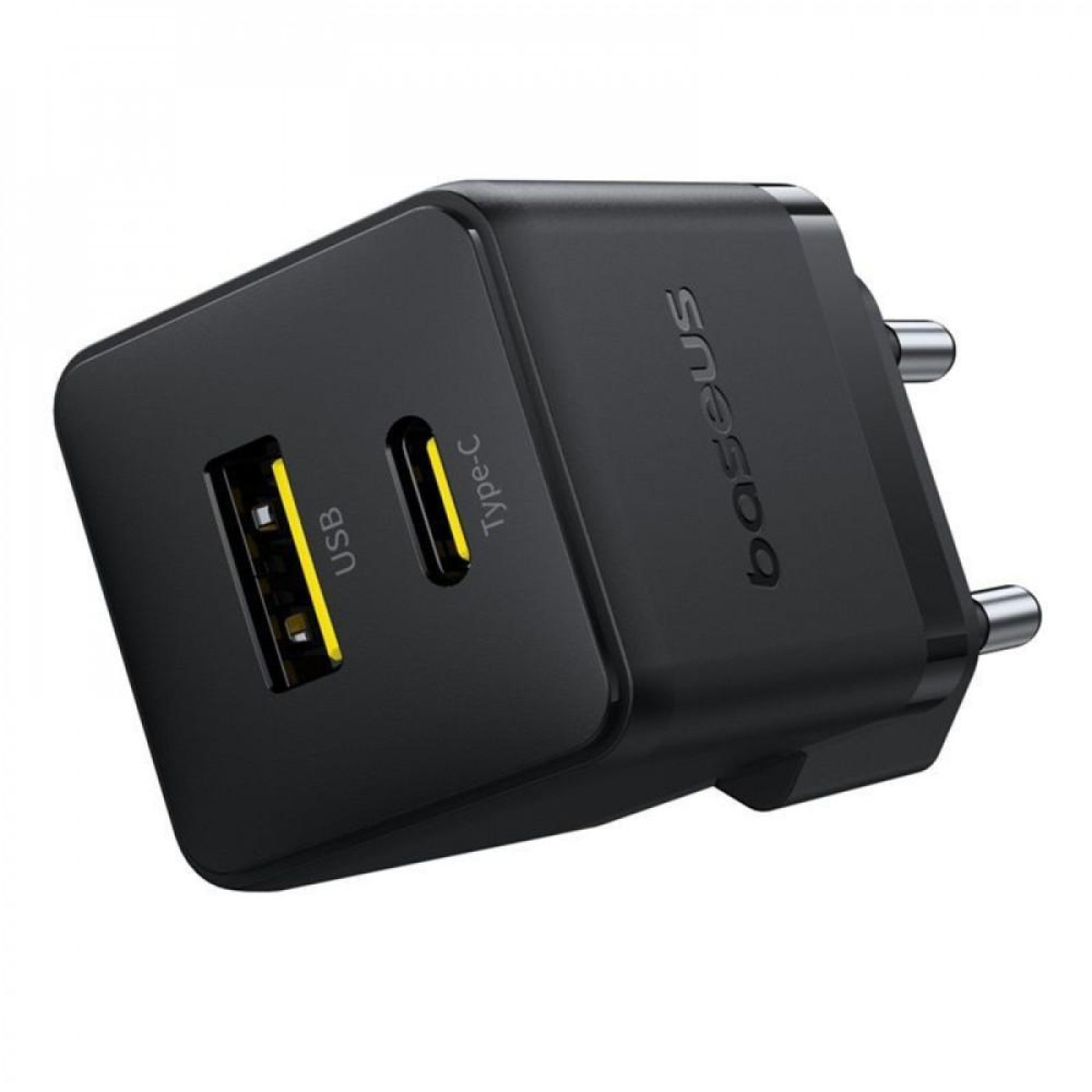 Зарядное устройство Baseus Palm Fast Charger 20W (Type-C + USB) 20W + Кабель Type-C to Type-C 60W (1m) black (P10111608113-01)