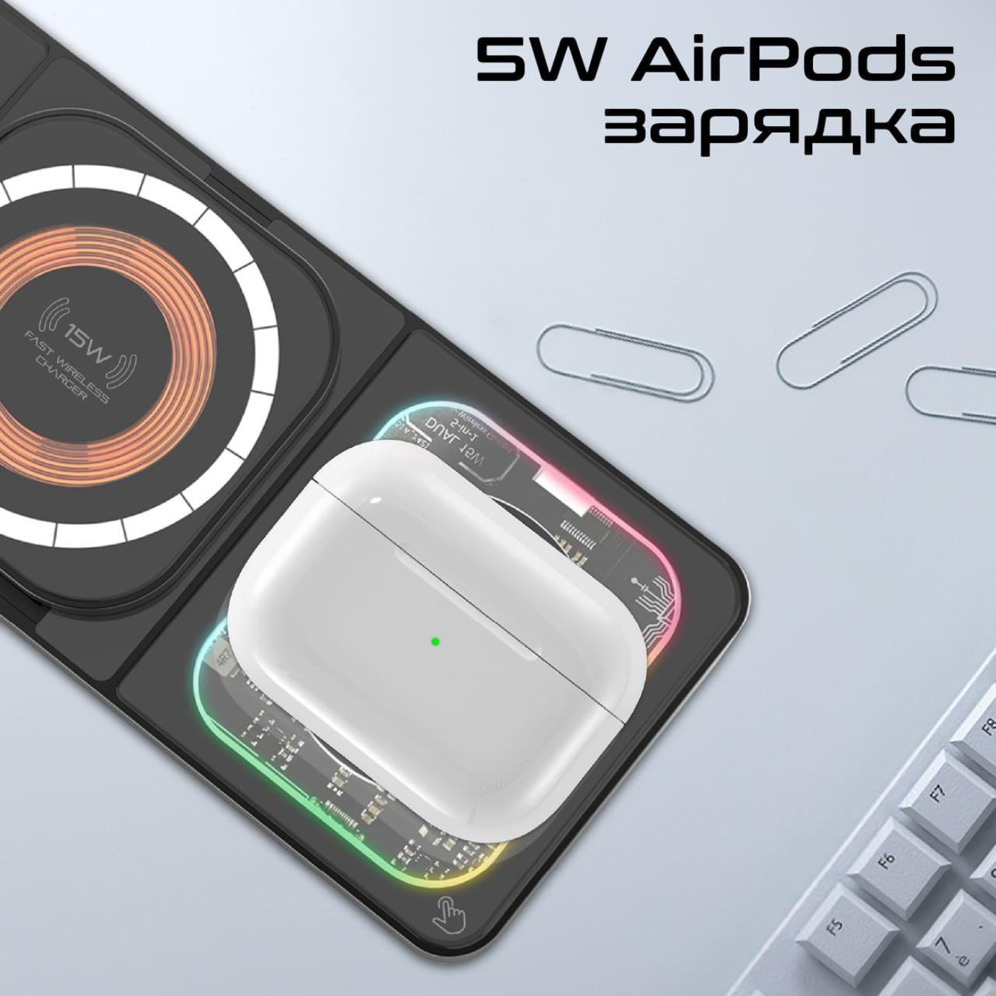 Зарядное устройство Promate AuraSlate-Trio Black (auraslate-trio)