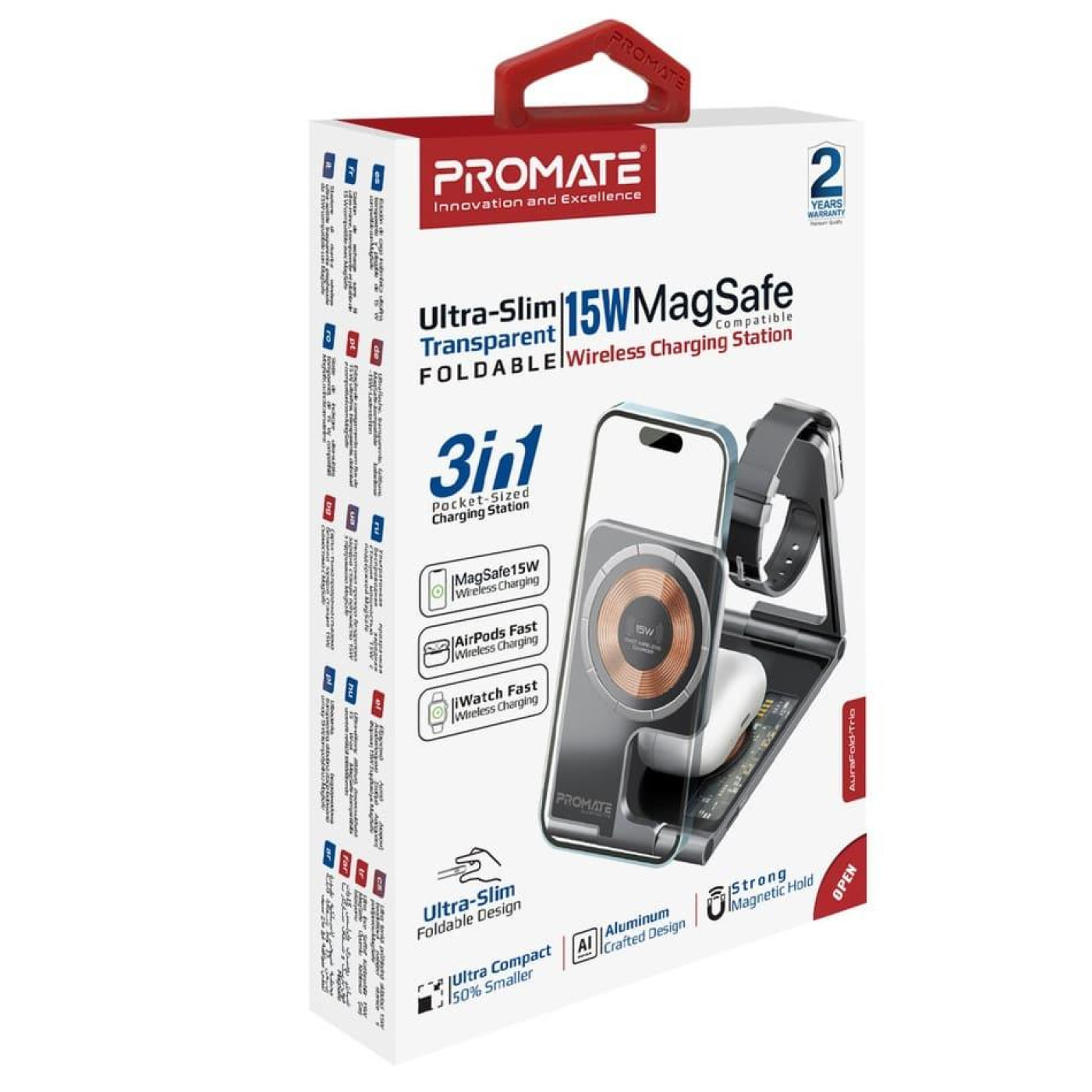 Зарядное устройство Promate AuraFold-Trio Black (AuraFold-Trio)