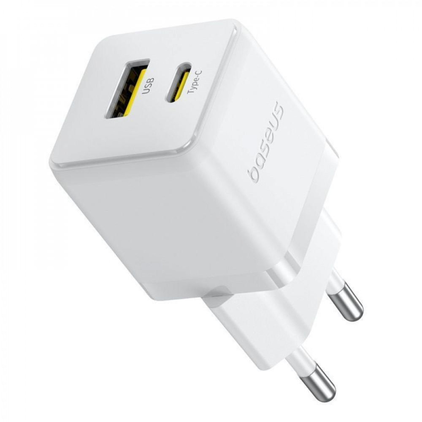 Зарядное устройство Baseus Palm Fast Charger 20W (Type-C + USB) 20W + Кабель Type-C to Type-C 60W (1m) white (P10111608213-01)