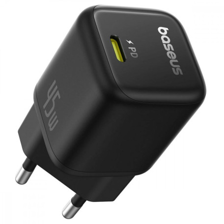 Зарядное устройство Baseus PicoGo GaN Fast Charger 1C 45W EU Cosmic Black (P10176800123-00)