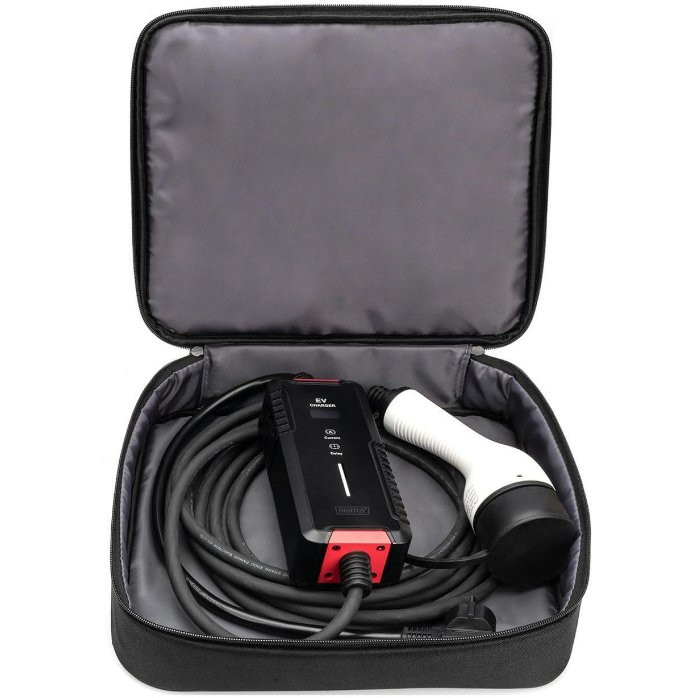 Автомобільний інвертор Digitus EV Single Phase, 3.7kW, 5 m, Schuko to Type 2, з блоком керування та індикуації заряду (DK-1P16-A-050-BL)