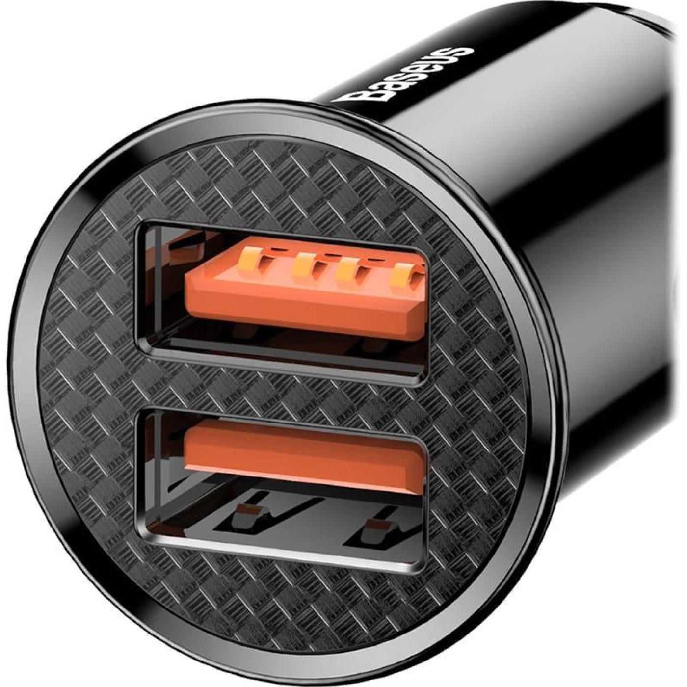 Автомобильное зарядное устройство Baseus Circular Plastic QC 3.0 30W 2USB black (CCALL-YD01)