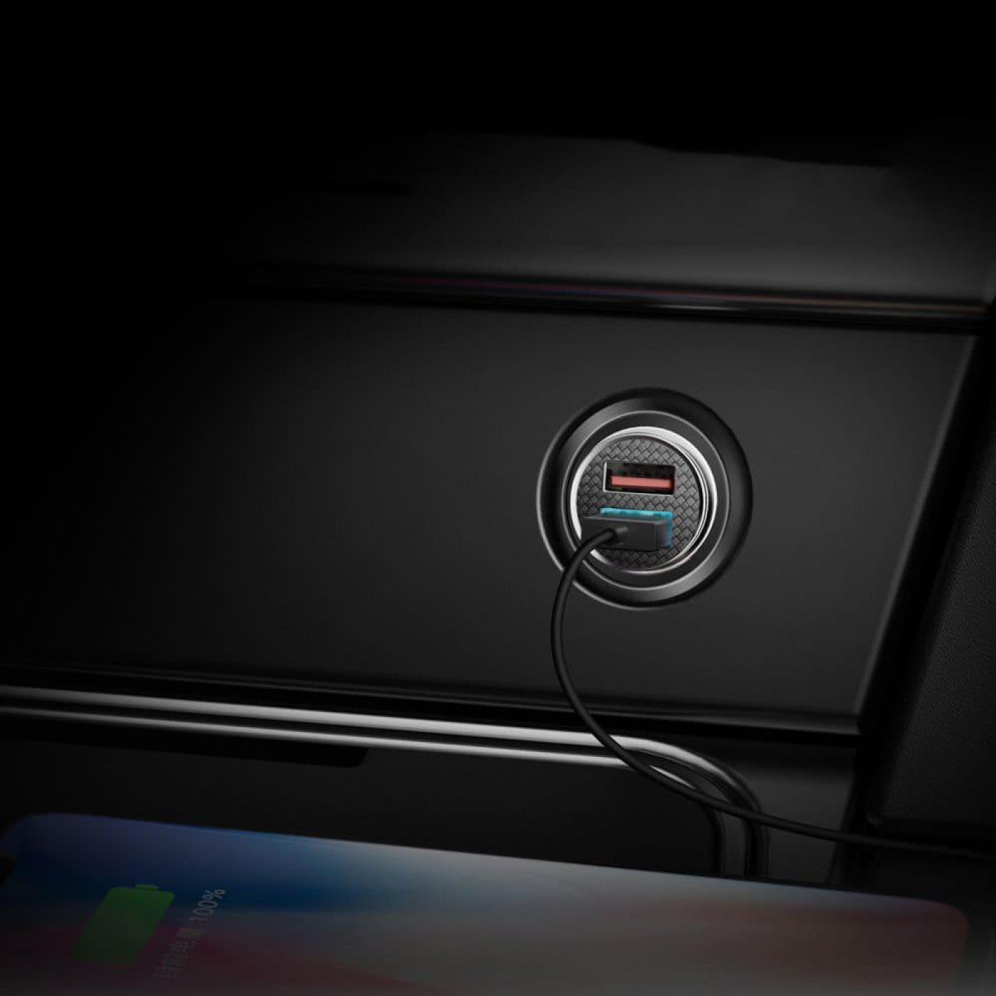 Автомобильное зарядное устройство Baseus Circular Plastic QC 3.0 30W 2USB black (CCALL-YD01)