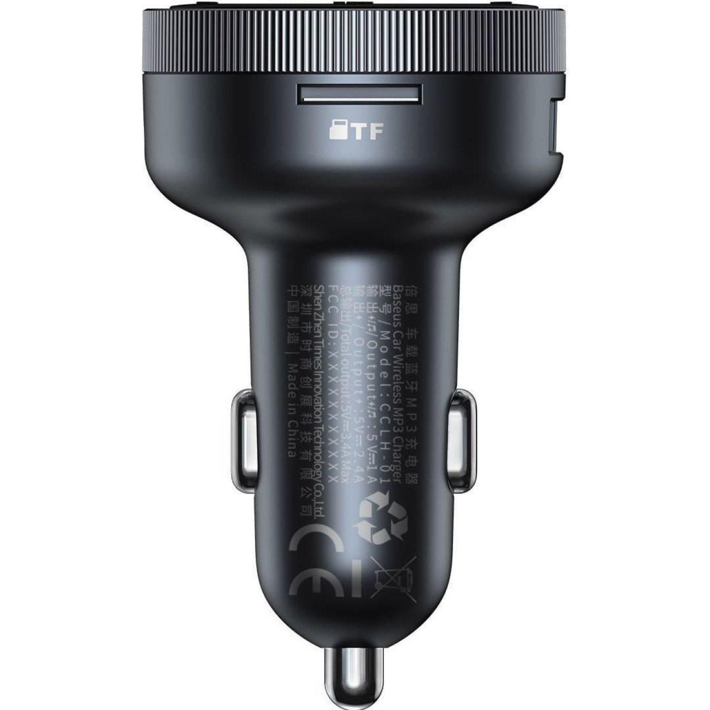 Автомобільний зарядний пристрій Baseus FM Launcher Enjoy 3.4A black (CCLH-01)