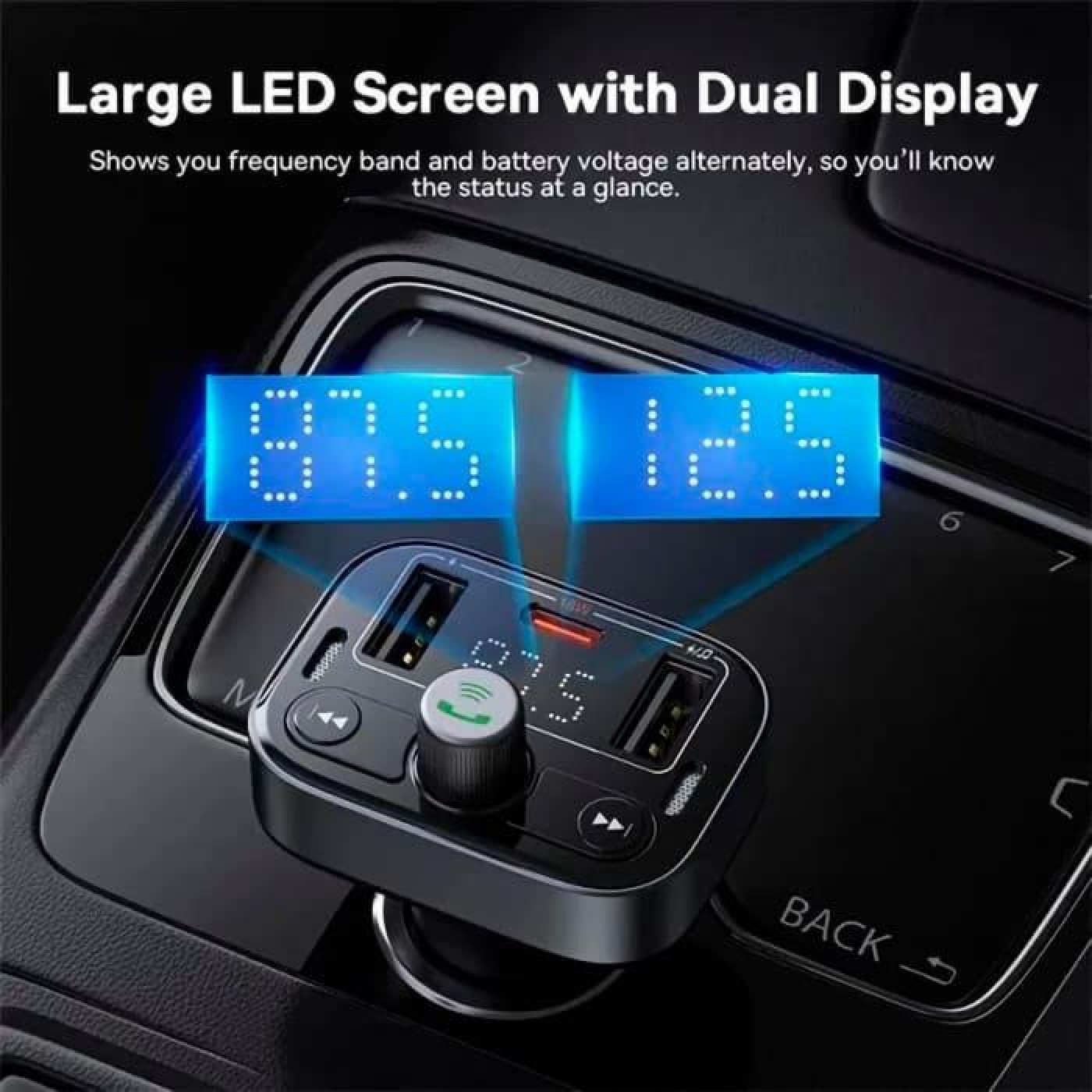 Автомобільний зарядний пристрій Baseus FM Launcher S-09 Pro black (C10762200113-00)