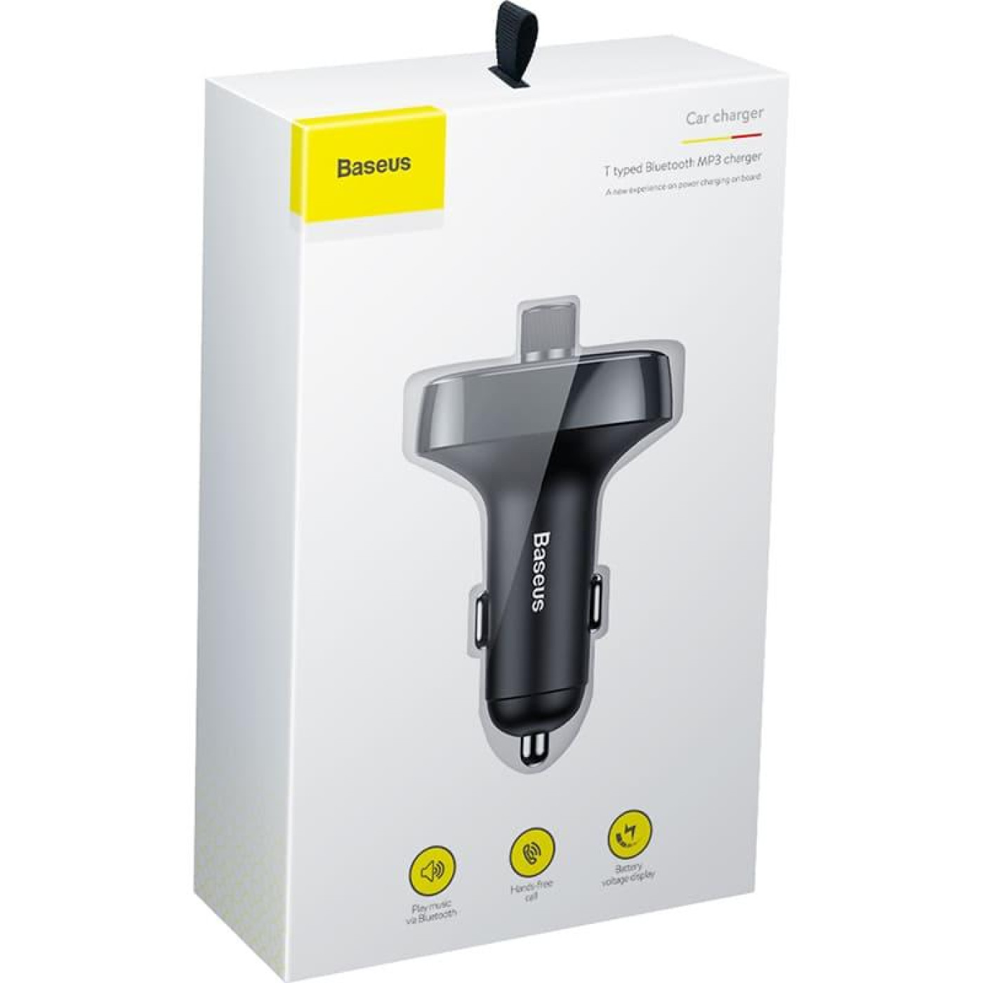 Автомобільний зарядний пристрій Baseus FM Launcher S-09 2.4A 2USB black (CCMT000301)