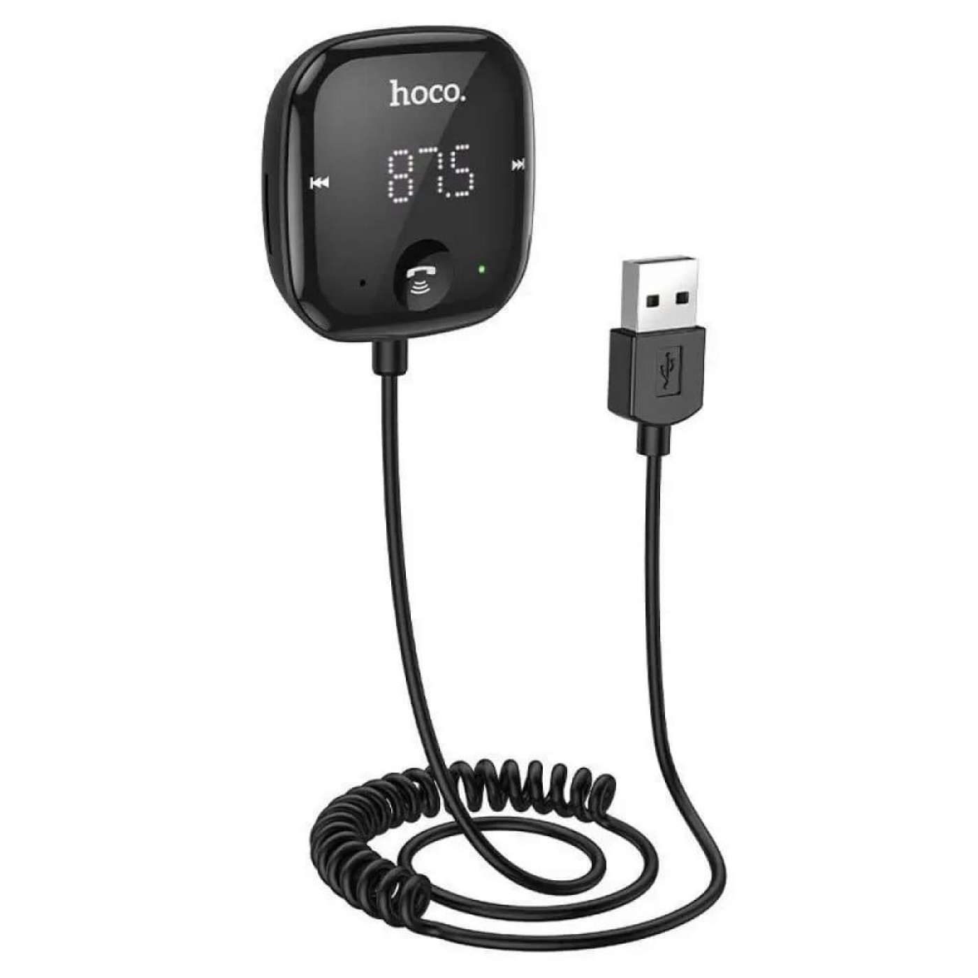 Автомобильное зарядное устройство Hoco FM Launcher E65 black (38136)