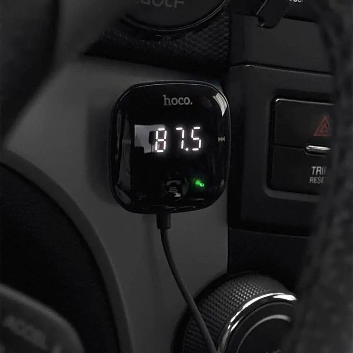 Автомобильное зарядное устройство Hoco FM Launcher E65 black (38136)