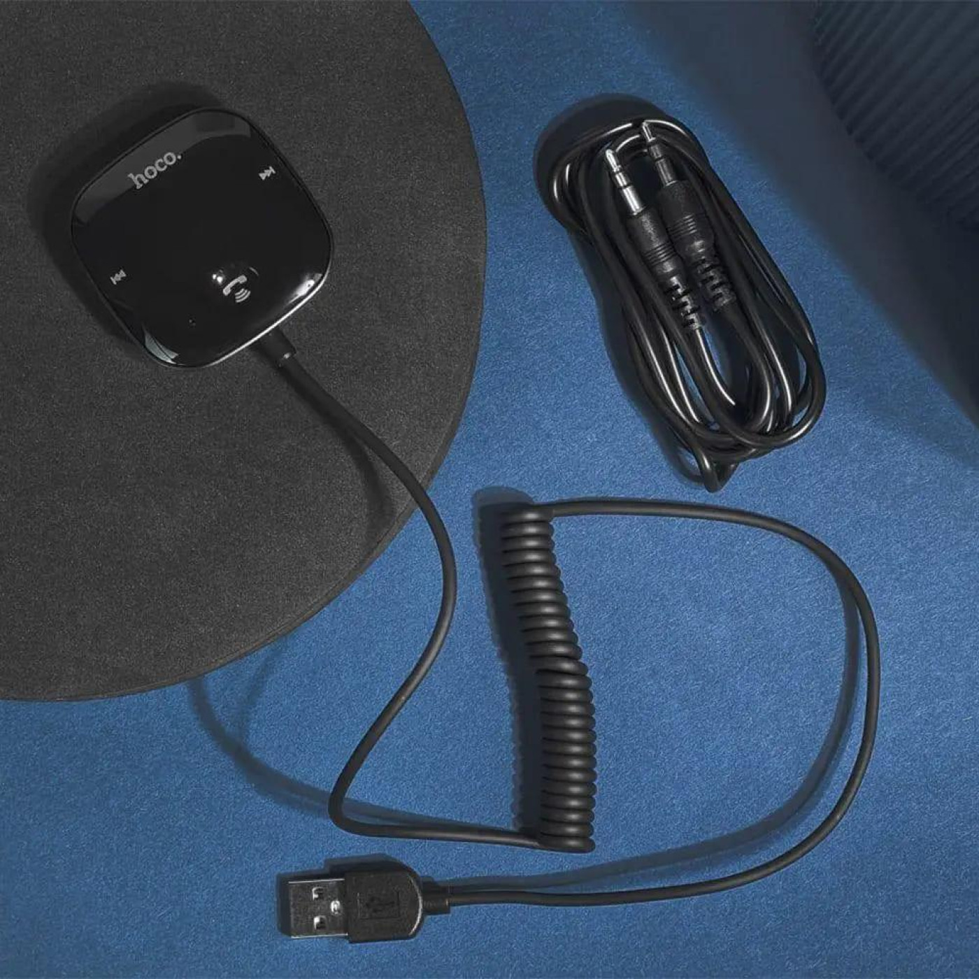 Автомобильное зарядное устройство Hoco FM Launcher E65 black (38136)