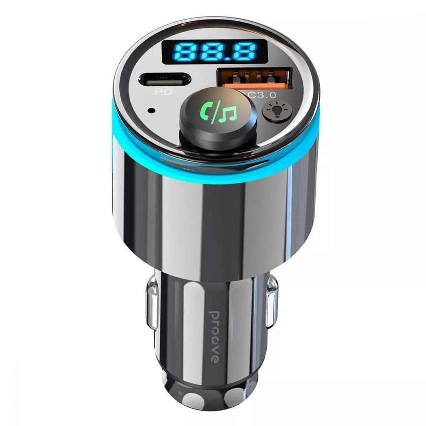 Автомобильное зарядное устройство Proove FM Launcher Nexus 30W (PD+QC3.0) Type-C+USB black (FMNX30110001)