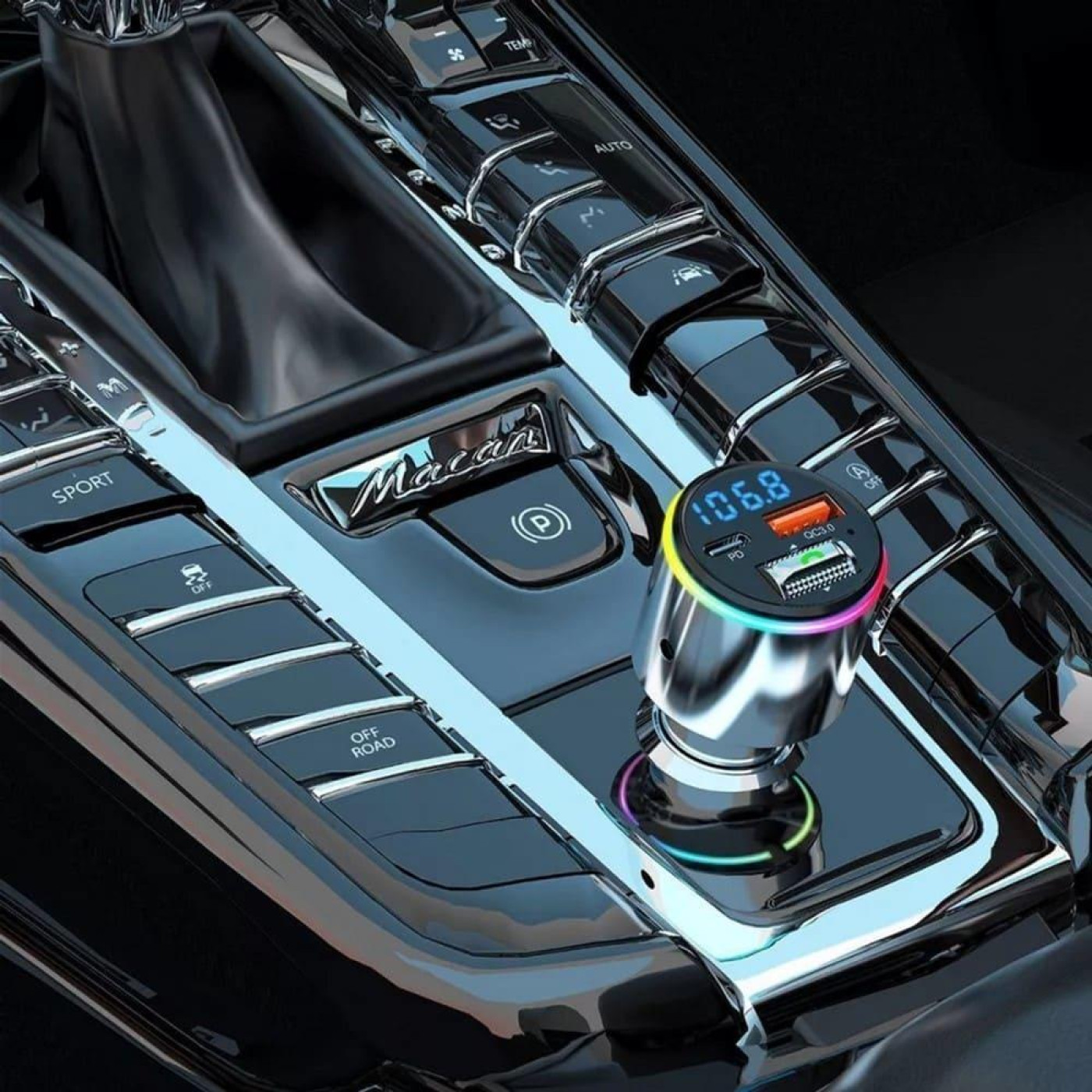 Автомобильное зарядное устройство Proove FM Launcher Power Drive 30W (PD+QC3.0) Type-C+USB silver (FMPD30110006)