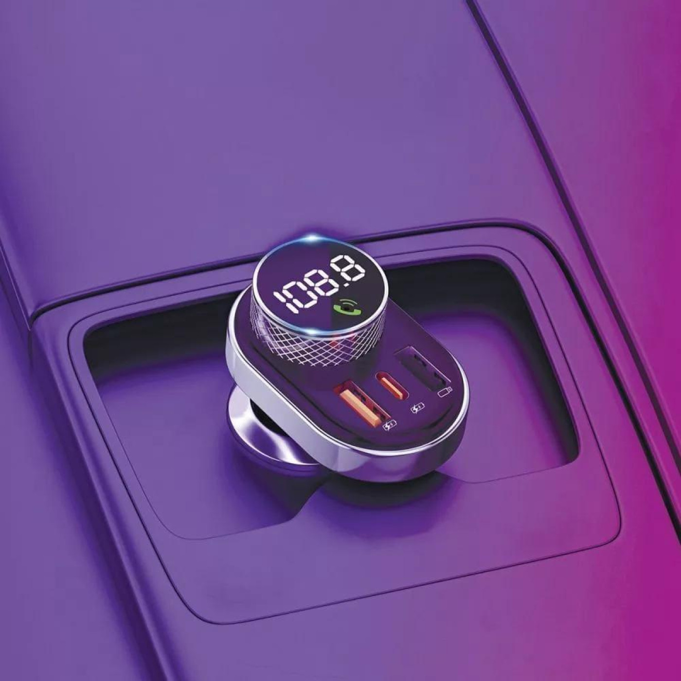 Автомобильное зарядное устройство Proove FM Launcher Sound Link 30W (PD+QC3.0) Type-C+USB black (FMSL30110001)