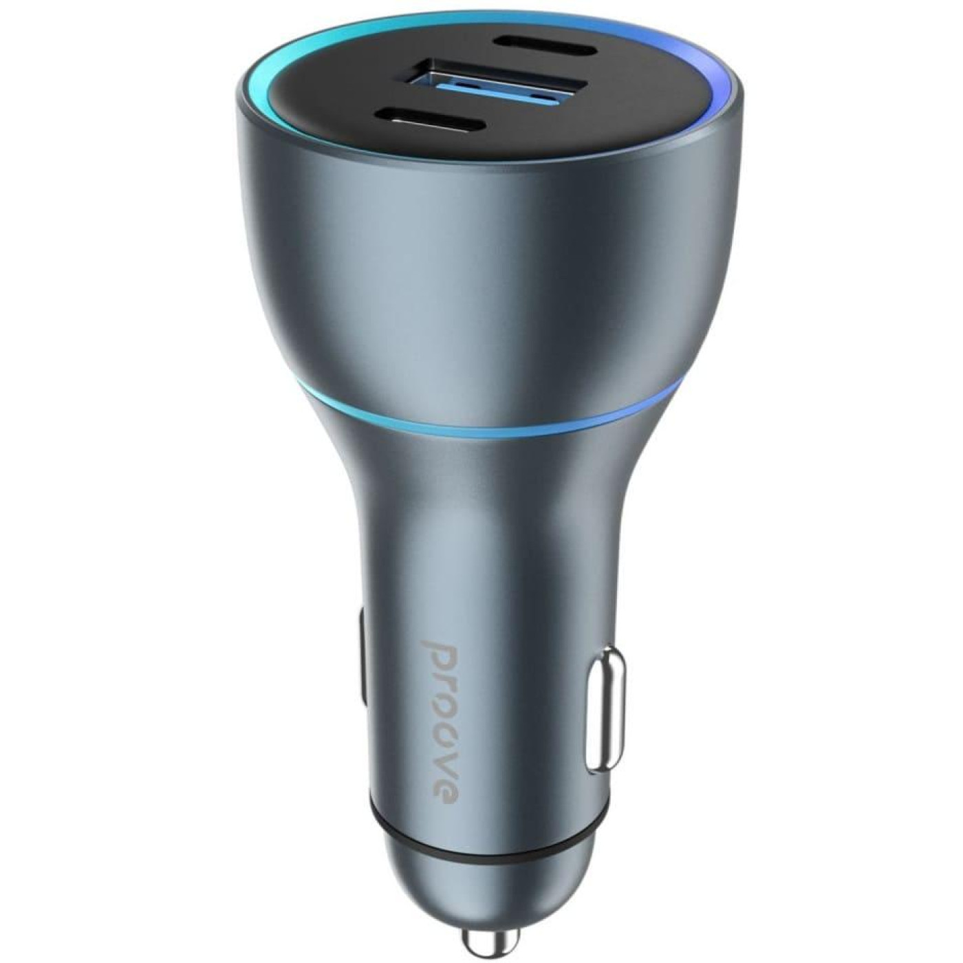 Автомобильное зарядное устройство Proove Super Charge 130W (2 Type-C + USB) metal gray (ACSC13120004)