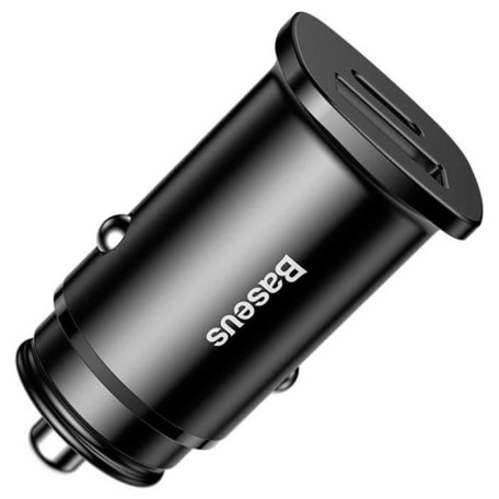 Автомобильный инвертор Baseus Square Metal PD 3.0 QC 4.0+ 30W USB + Type-C black (CCALL-AS01)