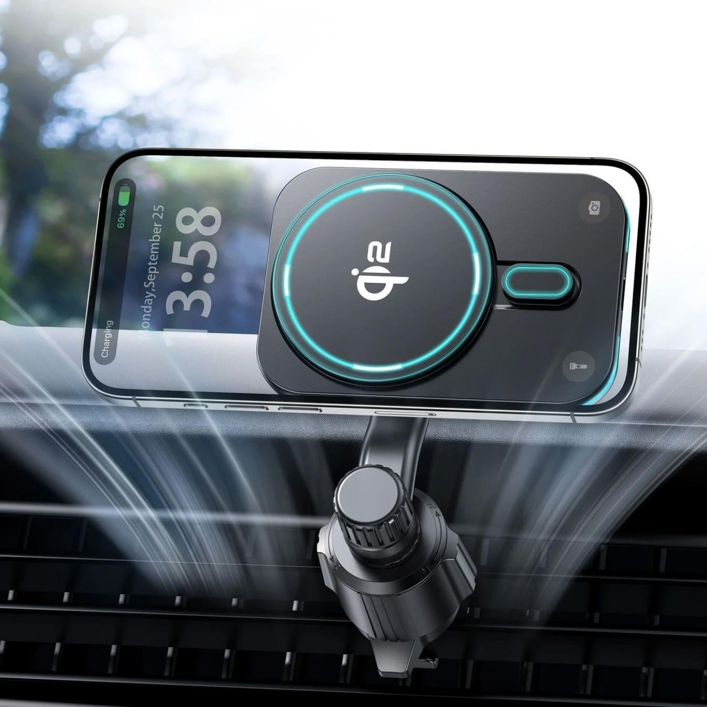 Автомобильное зарядное устройство Choetech QI 15 Вт (T231-F-101XACBK)