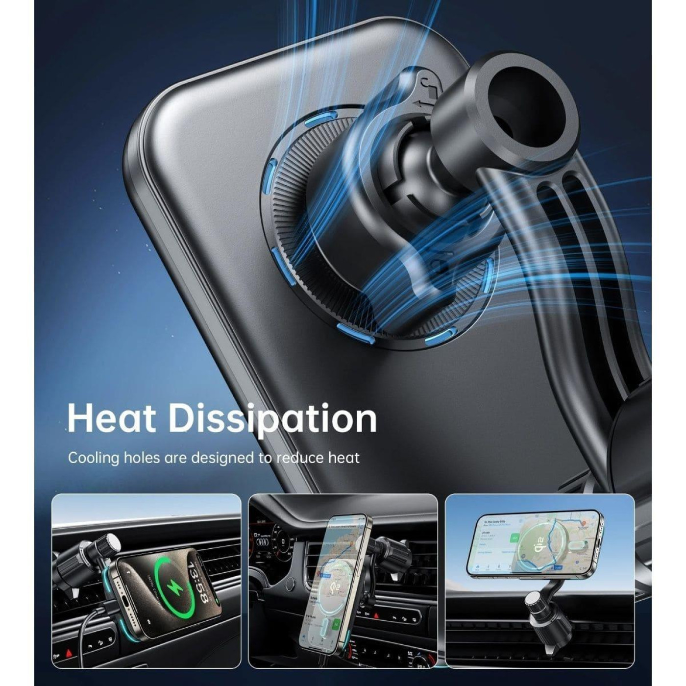 Автомобильное зарядное устройство Choetech QI 15 Вт (T231-F-101XACBK)