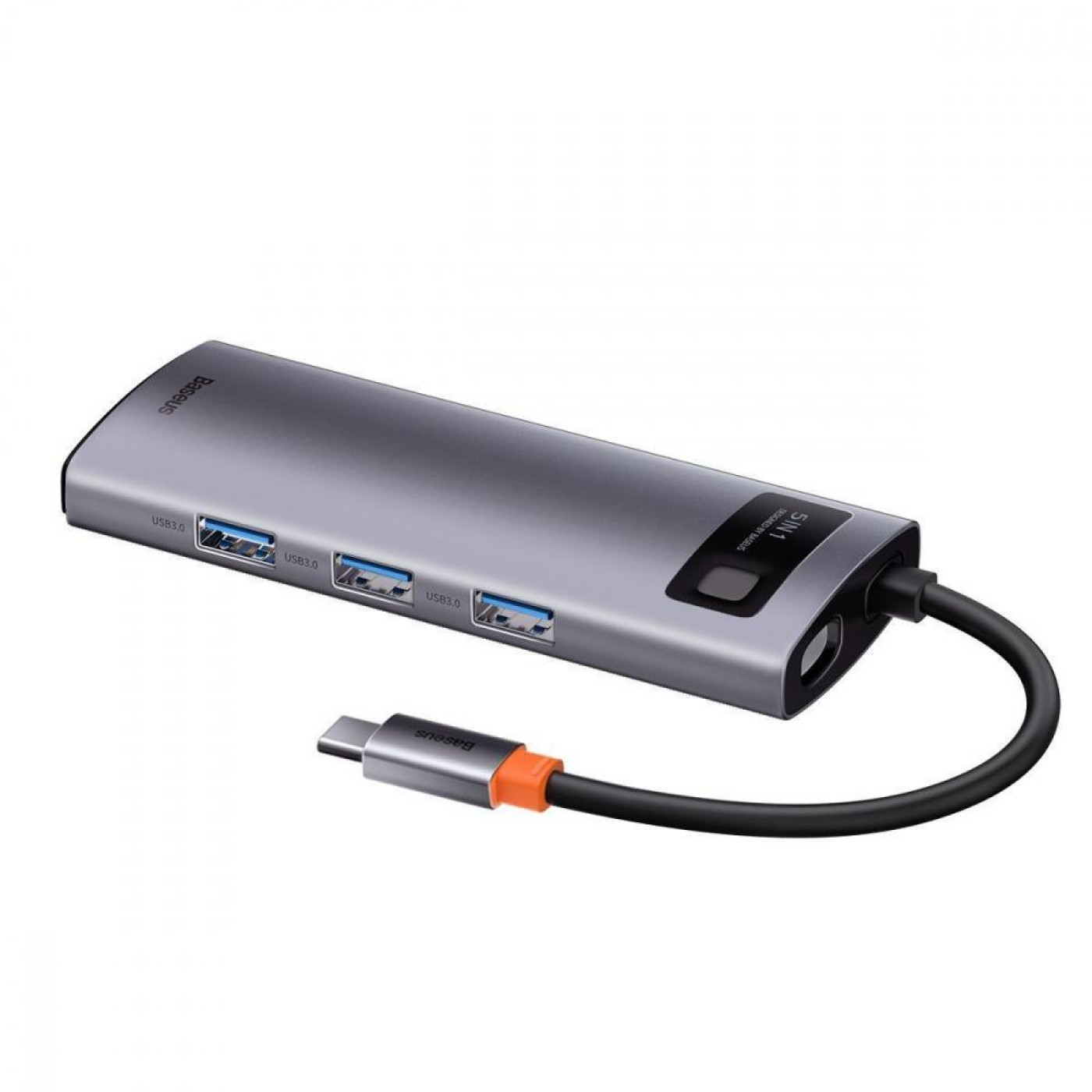 USB-Хаб Baseus USB-C Metal Gleam Series 5in1 Gray (CAHUB-CX0G)