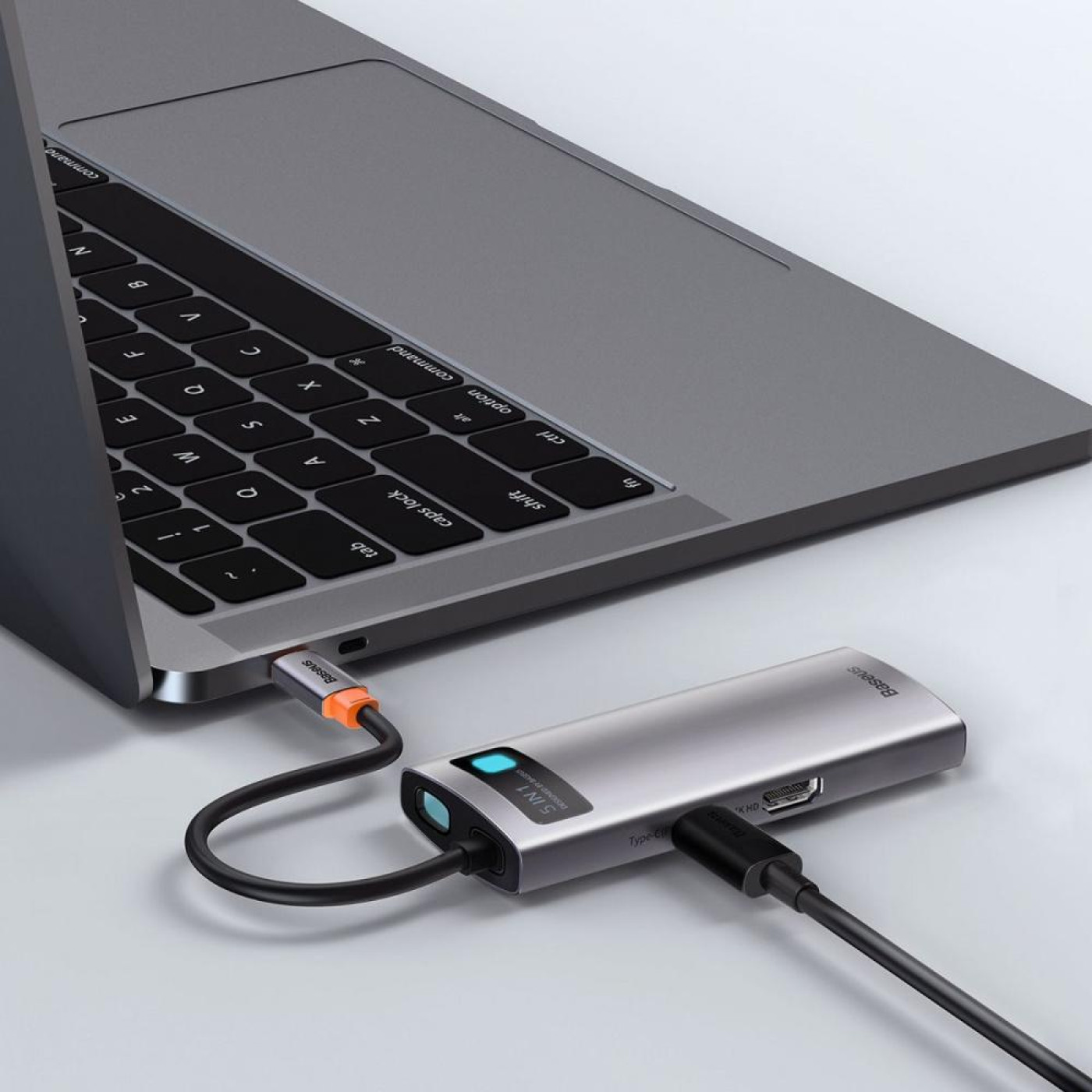 USB-Хаб Baseus USB-C Metal Gleam Series 5in1 Gray (CAHUB-CX0G)