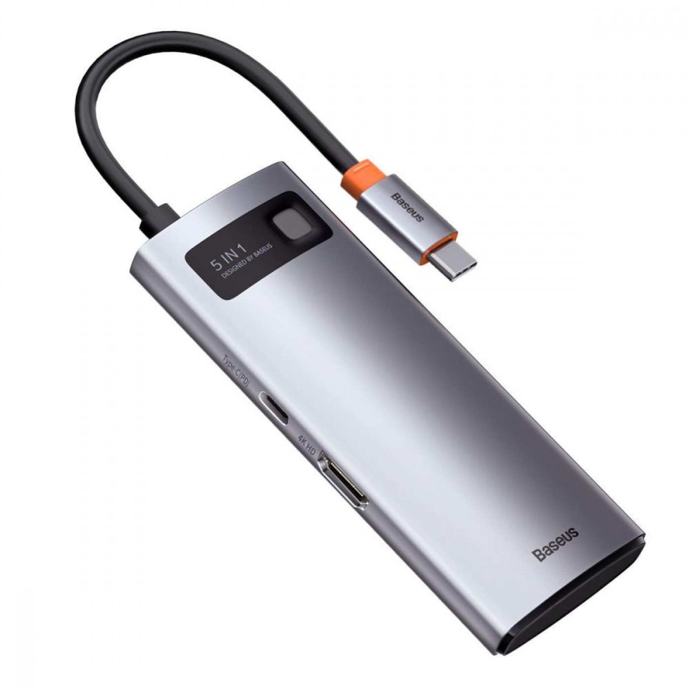 USB-Хаб Baseus USB-C Metal Gleam Series 5in1 Gray (CAHUB-CX0G)