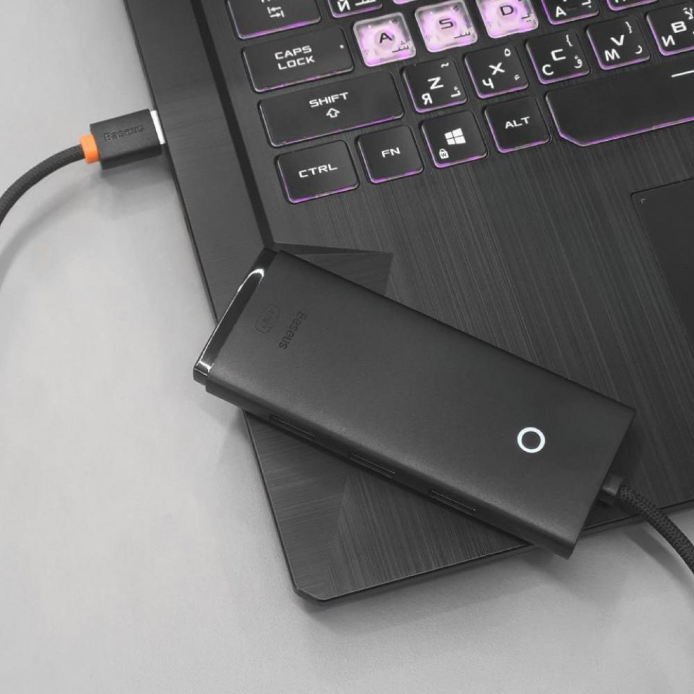 USB-Хаб Baseus USB-Hub Lite Series 4-Port USB-A HUB Adapter (USB-A to USB 3.0*4) 25cm Black (WKQX030001)