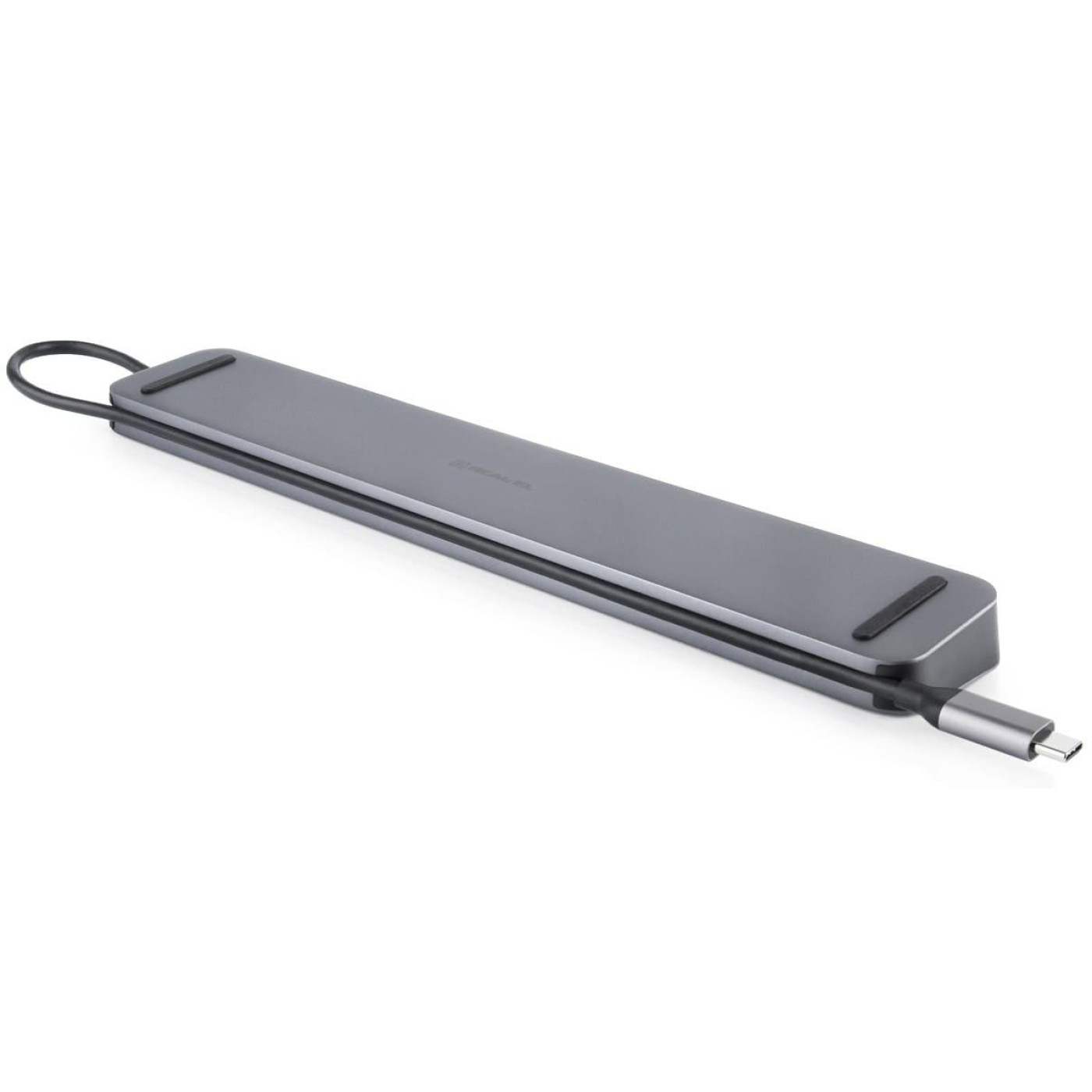 USB-Хаб Real-EL CQ-1000 USB3.0х3/USB-C/HDMI/VGA/RJ45/SD/TF/3.5 mm audio, 0.4m, Space Grey UAH (EL123110005)