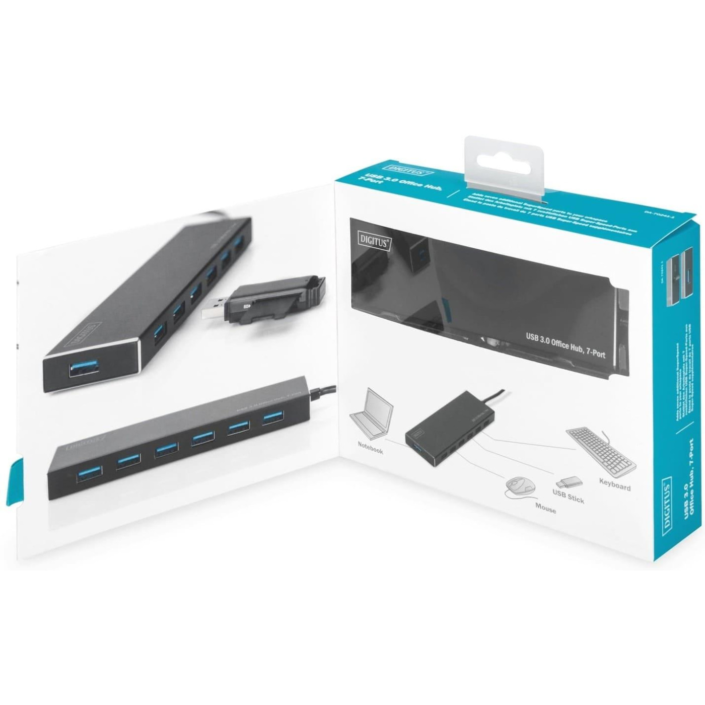 USB-Хаб Digitus USB 3.0 Hub, 7 Port (DA-70241-1)